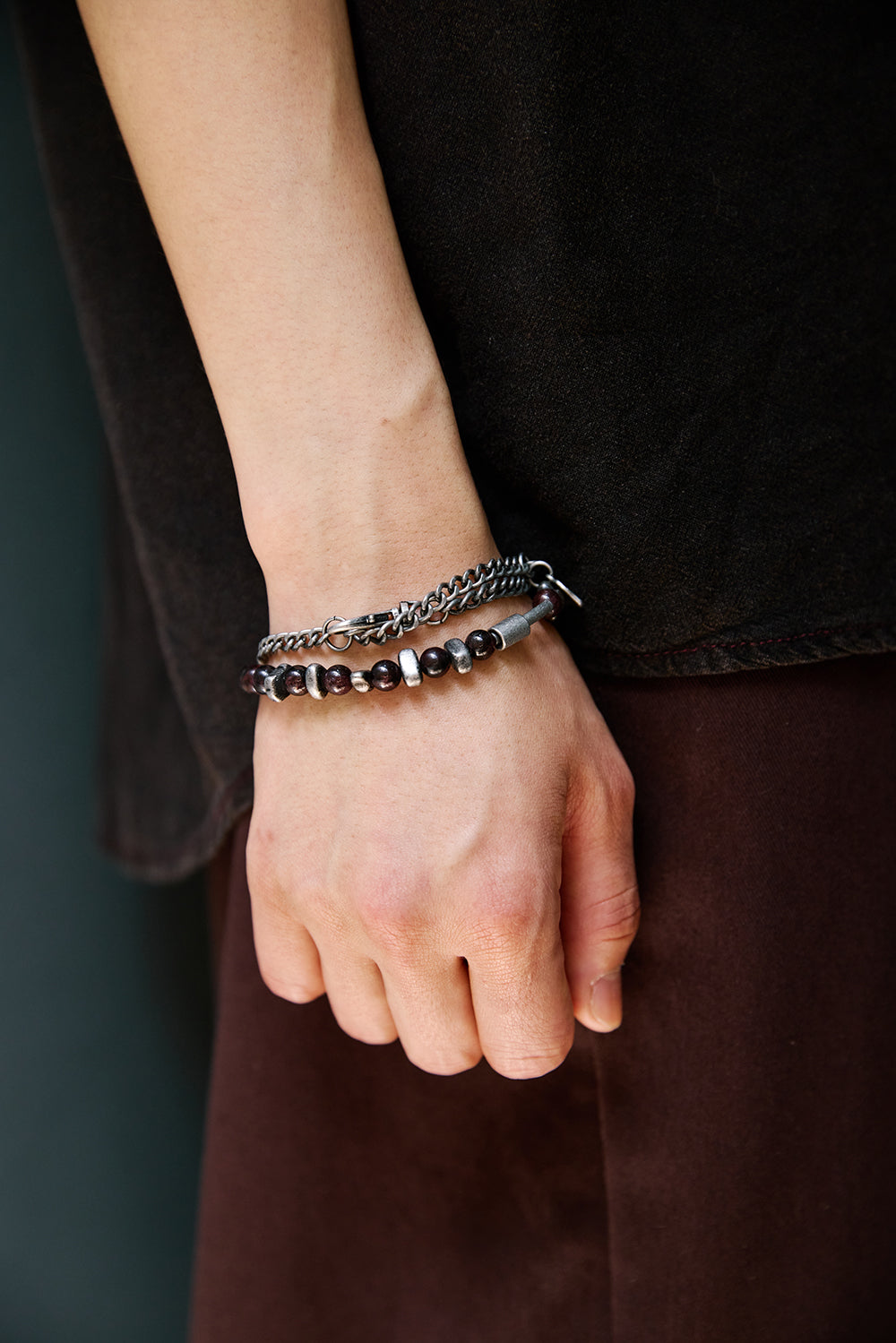 Hatchingroom - Gem Stone 2Way Necklace Garnet (OC) product image 9 | TRAB K-Fashion Australia