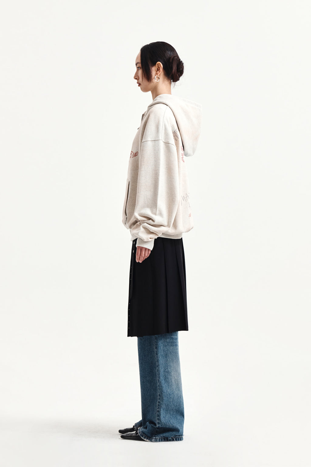 Matin Kim - Back Pocket Patch Destroyed Denim Pants (Blue) product image 6 | TRAB K-Fashion Australia