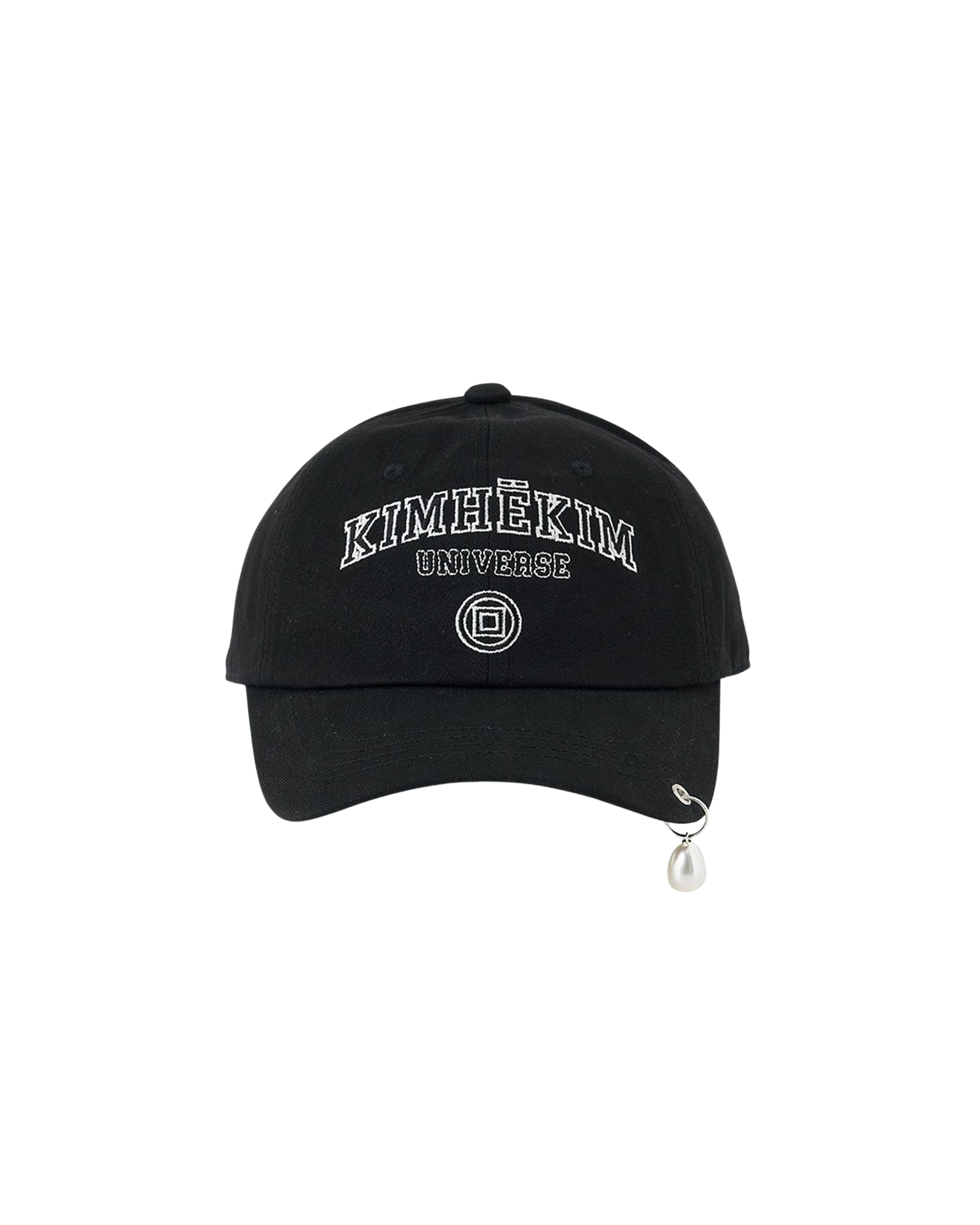 Kimhe Kim - Pearl Pierced Baseball Cap (Black) product image 1 | TRAB K-Fashion Australia