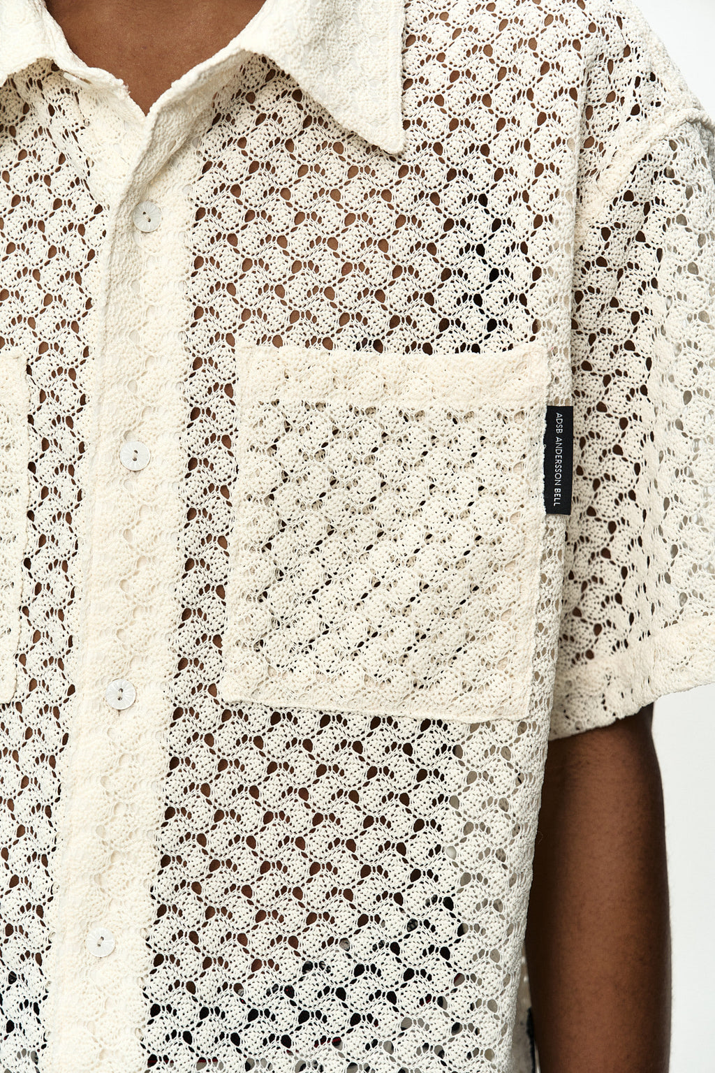 Andersson Bell - Tres Sheer Knitted Shirt (Ecru) product image 5 | TRAB K-Fashion Australia