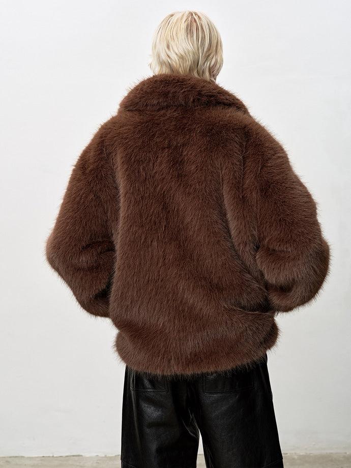 Tonywack - Faux Fur Relaxed Blouson (Mocha) product image 7 | TRAB K-Fashion Australia