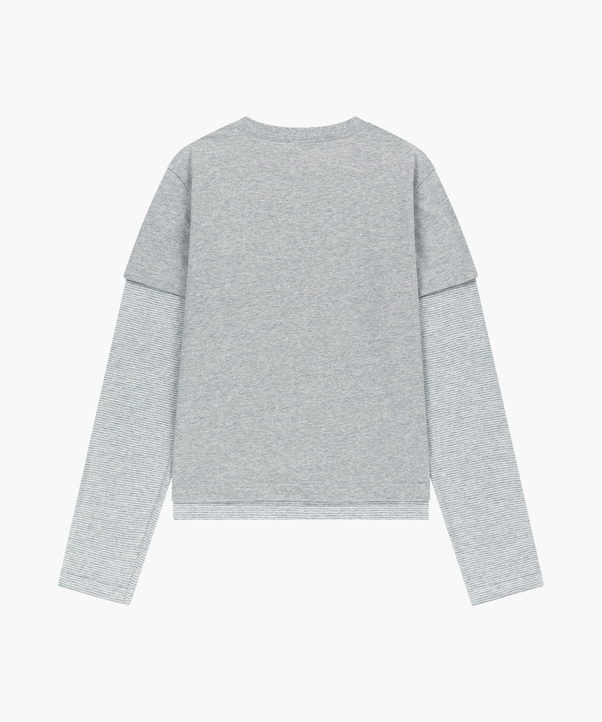 Marithe & Francois Girbaud - Half Sleeve Layered Long Sleeve Tee (Heather Gray) product image 6 | TRAB K-Fashion Australia
