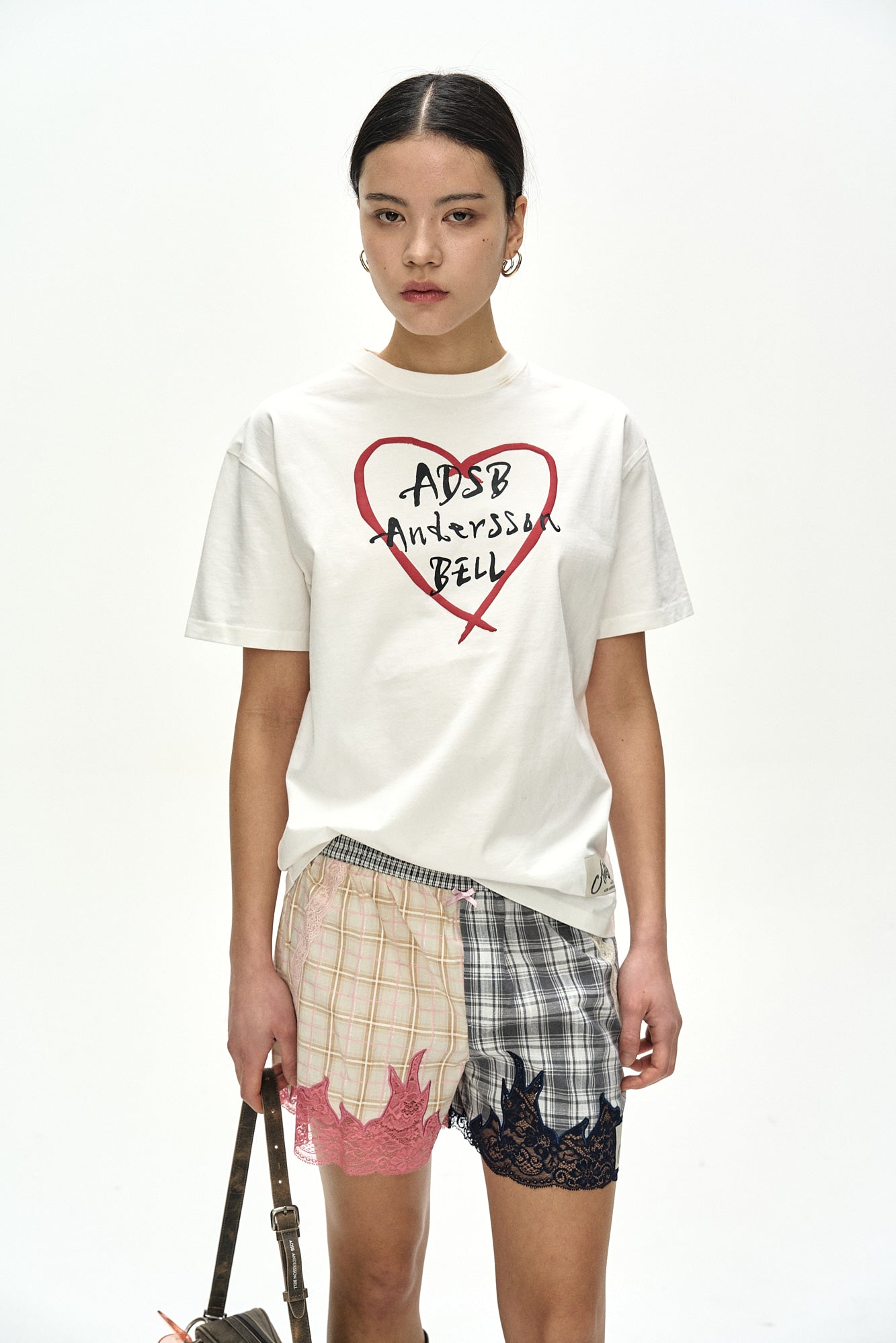 Andersson Bell - Lace & Check Embroidered Boxer Shorts (Pink/Navy) product image 5 | TRAB K-Fashion Australia