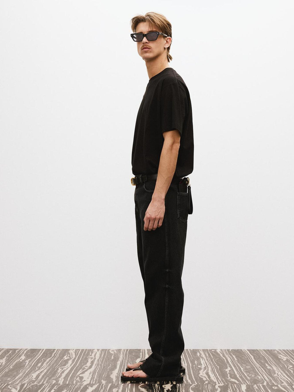 Recto - Theo Washed Denim Pants (Black) product image 3 | TRAB K-Fashion Australia