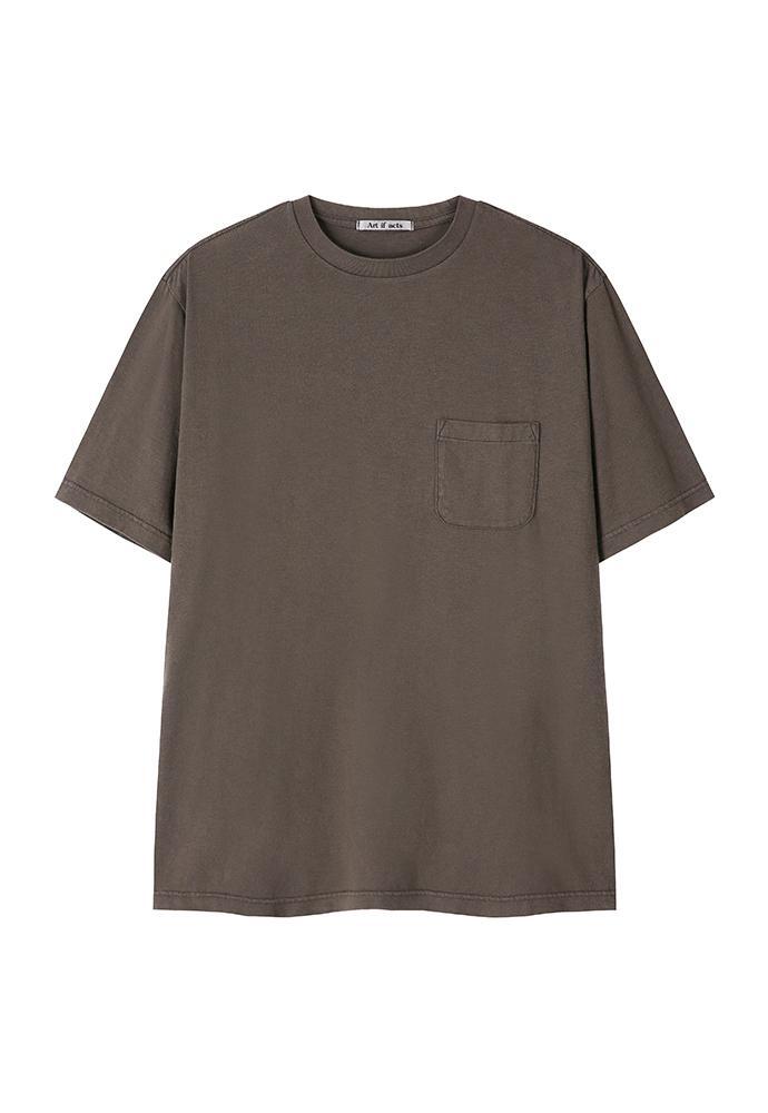 Art if acts - Garment Dyed Slub Pocket T-Shirt (Charcoal) product image 7 | TRAB K-Fashion Australia
