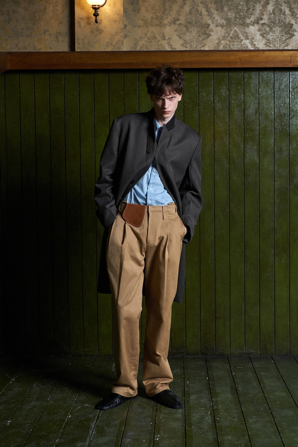 STU - Arch Pleat Cotton Pants (Beige) product image 12 | TRAB K-Fashion Australia