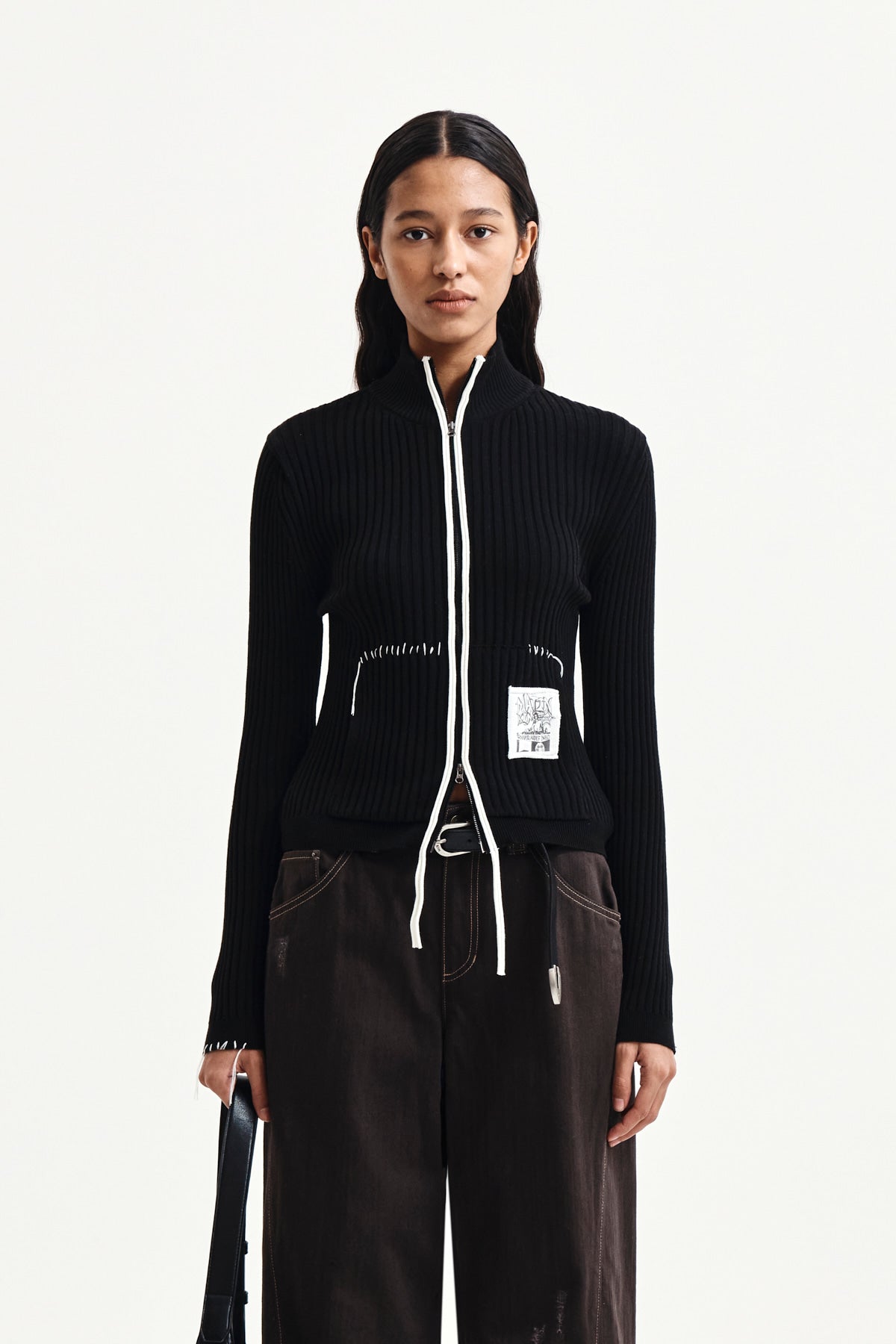 Matin Kim - Handcraft Slim Fit Cardigan (Black) product image 5 | TRAB K-Fashion Australia