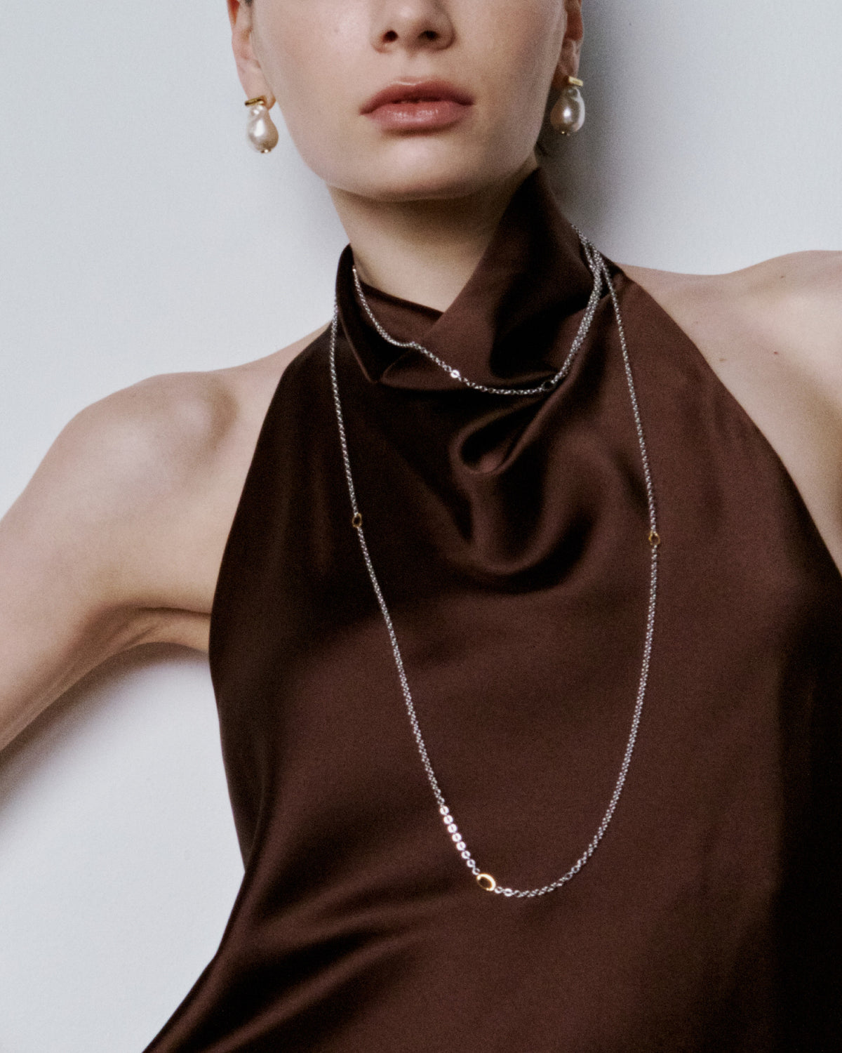 Numbering - Triple Coil Station Long Necklace #6816 product image 2 | TRAB K-Fashion Australia