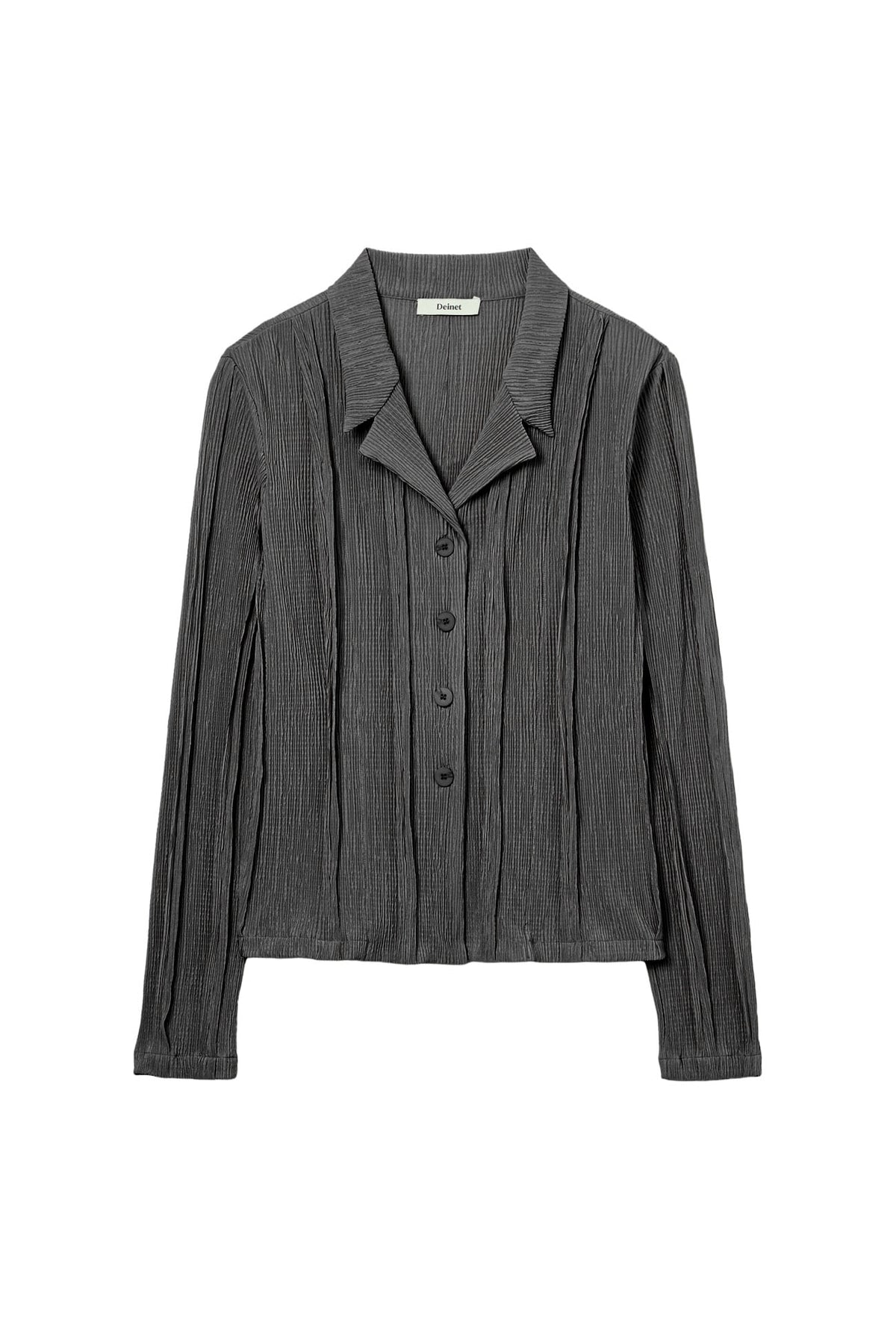 Deinet - Cut Out Pleats Shirt (Charcoal) product image 1 | TRAB K-Fashion Australia