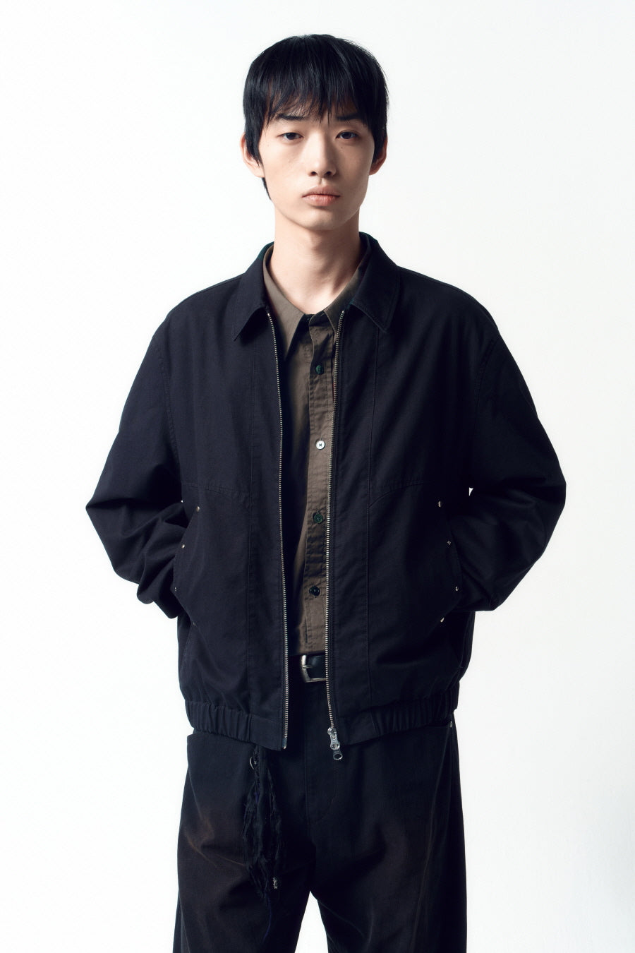 Insilence - Stud Cotton Blouson (Black) product image 6 | TRAB K-Fashion Australia