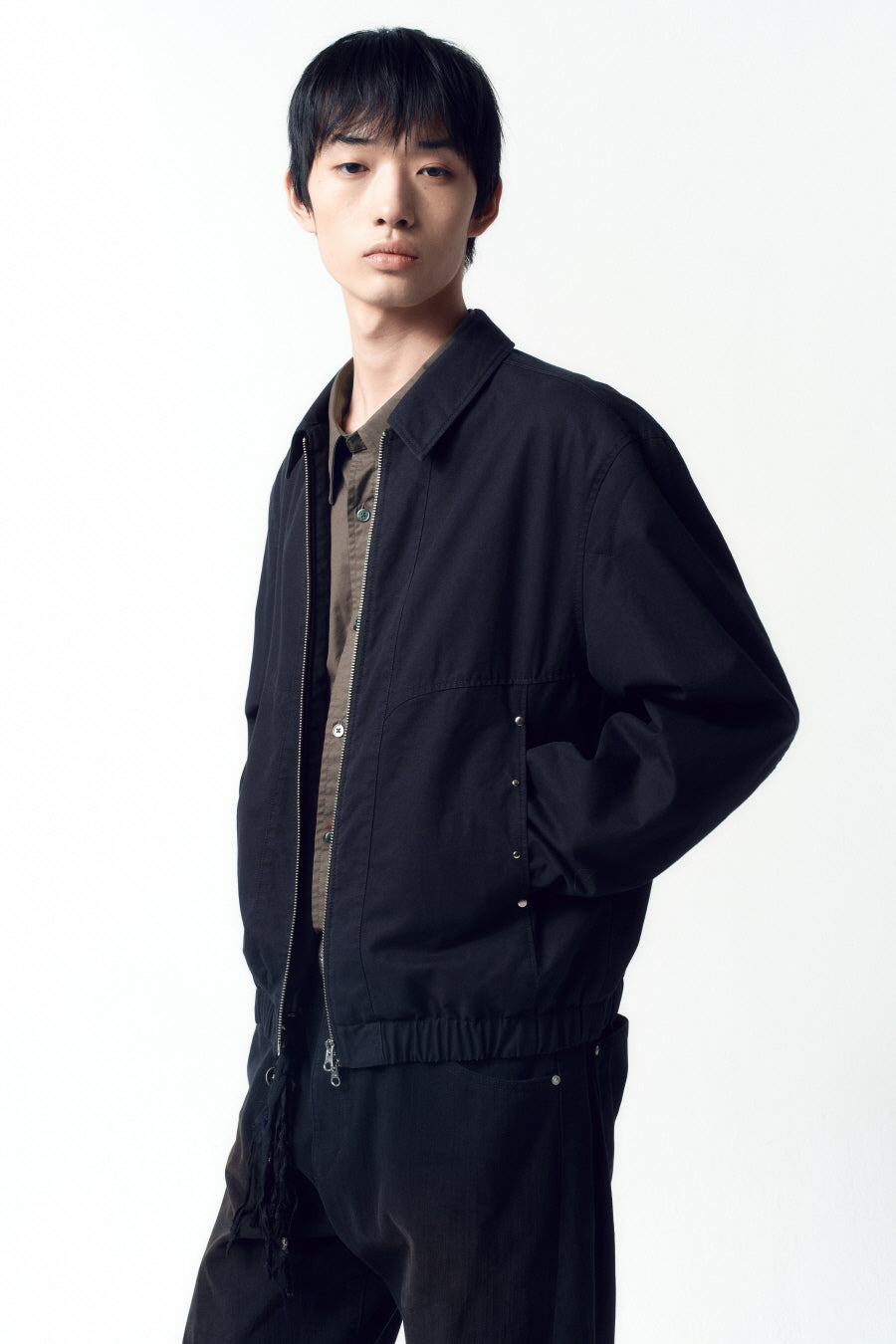 Insilence - Stud Cotton Blouson (Black) product image 2 | TRAB K-Fashion Australia