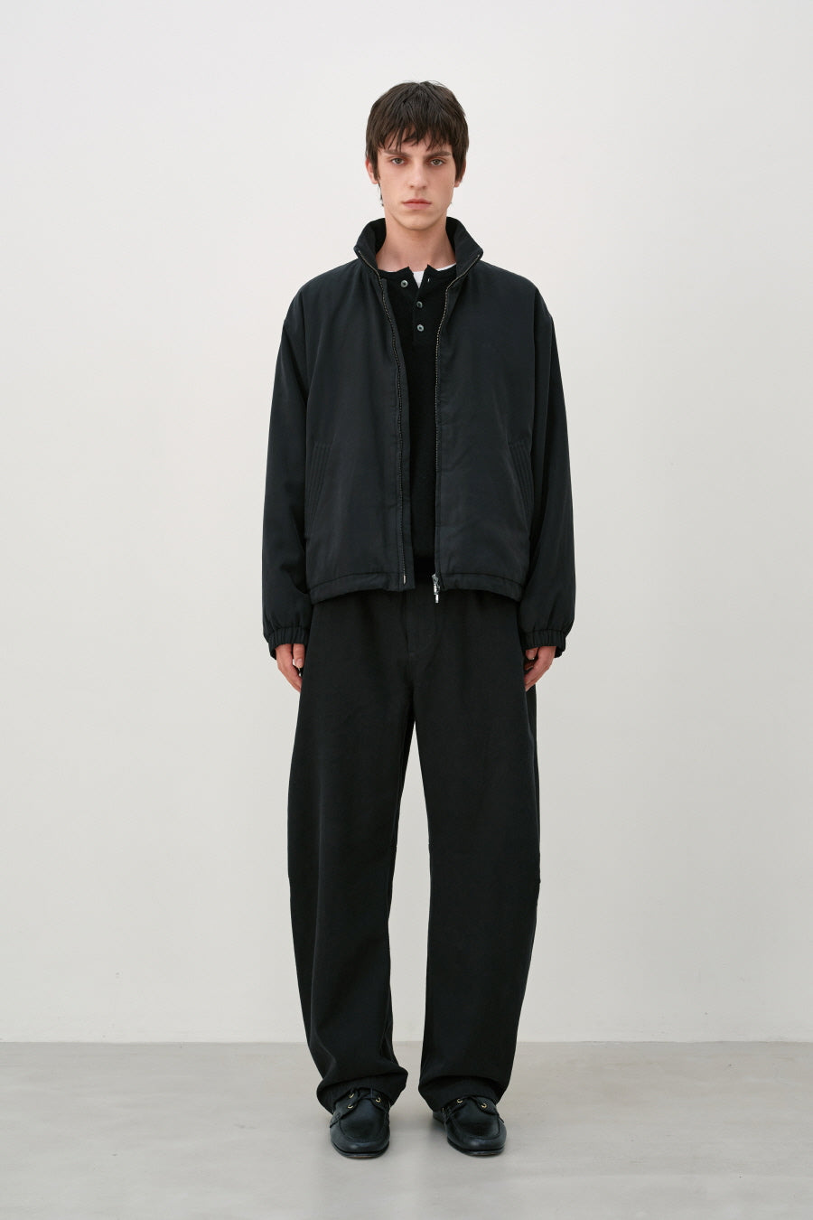 Insilence - High-neck Blouson Jumper (Raven Black) product image 3 | TRAB K-Fashion Australia