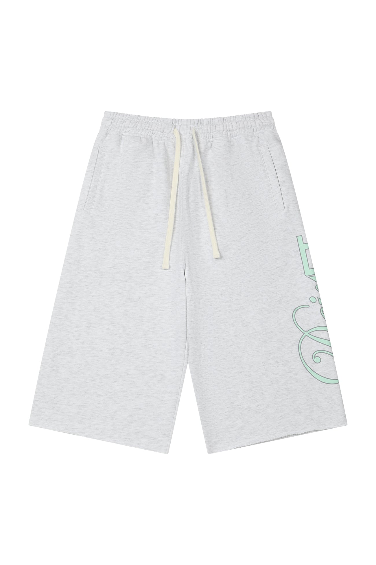 Deinet - Dn Script Sweat Bermuda Pants (Light Grey) product image 9 | TRAB K-Fashion Australia