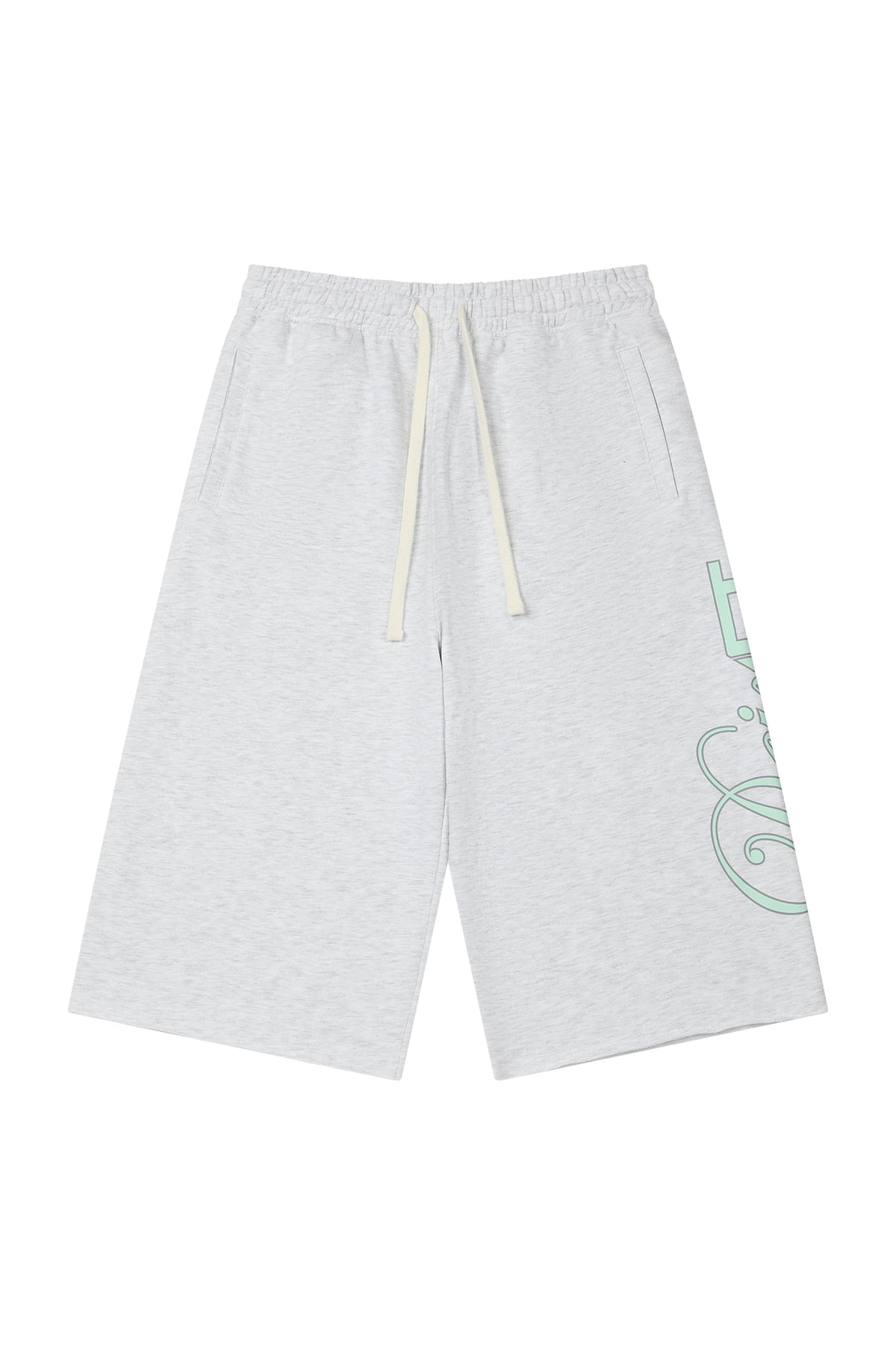 Deinet - Dn Script Sweat Bermuda Pants (Light Grey) product image 9 | TRAB K-Fashion Australia