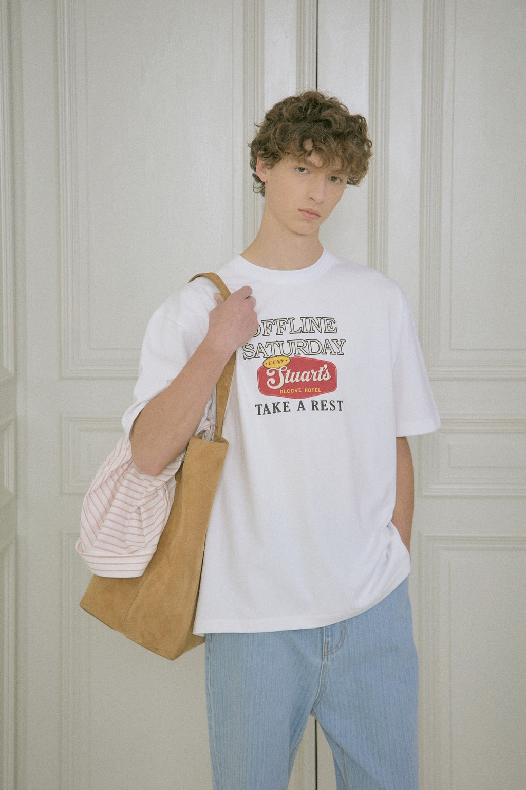 STU - Sign Printing T-Shirt (White) product image 10 | TRAB K-Fashion Australia