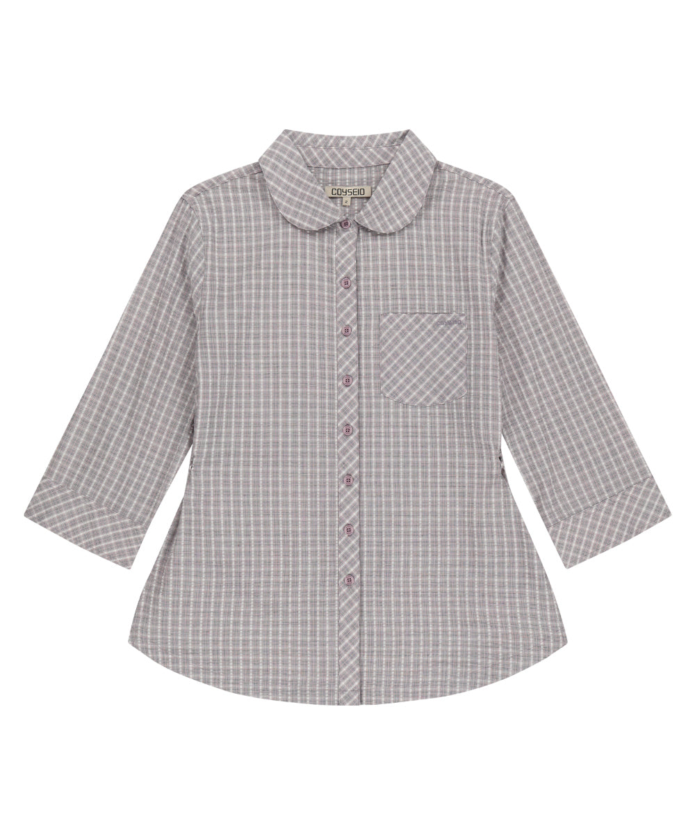 Coyseio - Round Collar Capri Shirt (Ash Pink) product image 13 | TRAB K-Fashion Australia