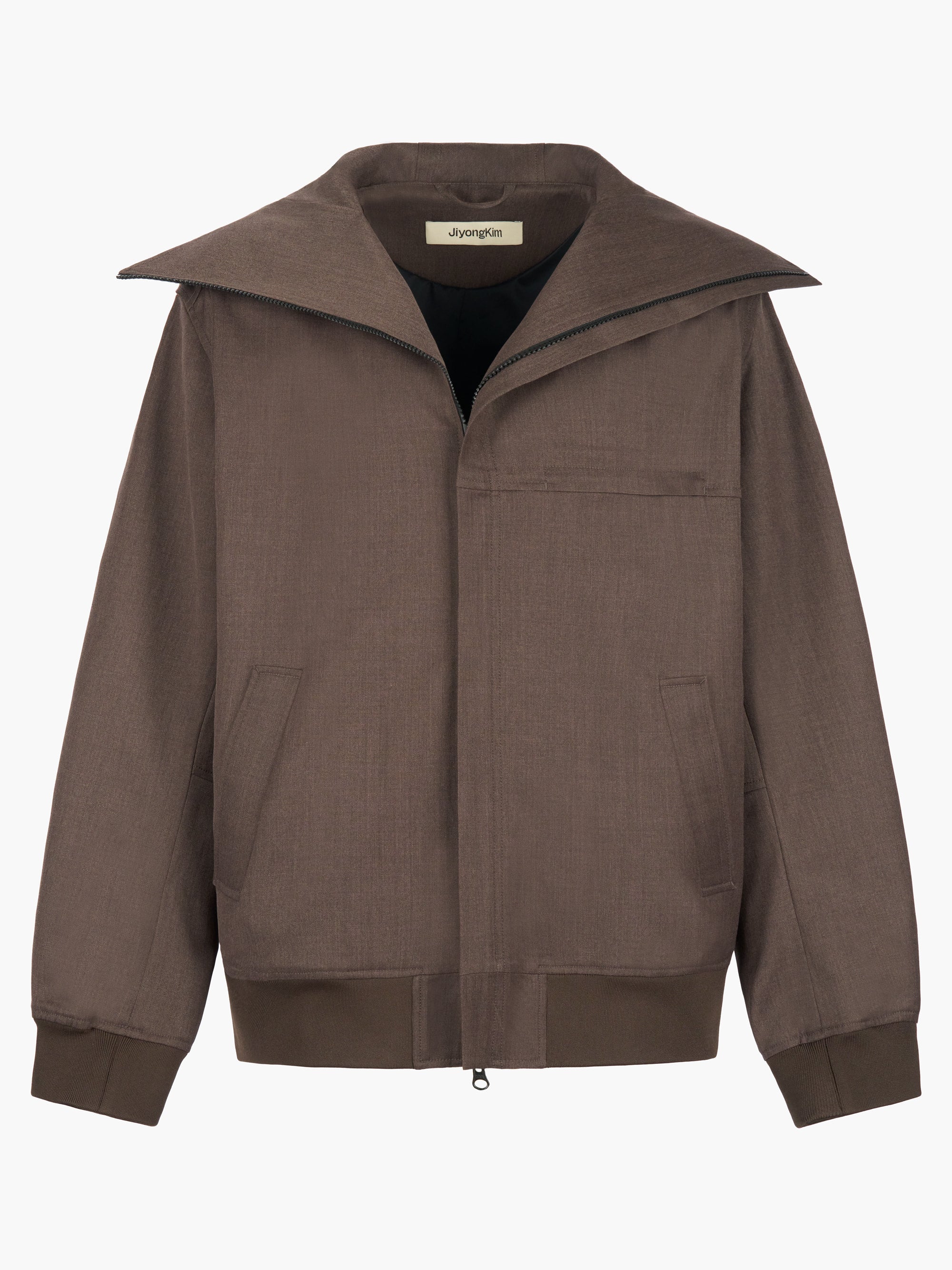 Jiyong Kim - Hooded Zip-Up Jacket (Brown) product image 5 | TRAB K-Fashion Australia