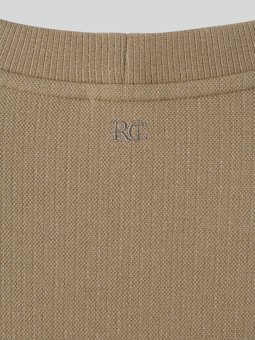 Recto - Rc Embroidery Sweatshirt (Khaki Beige) product image 3 | TRAB K-Fashion Australia