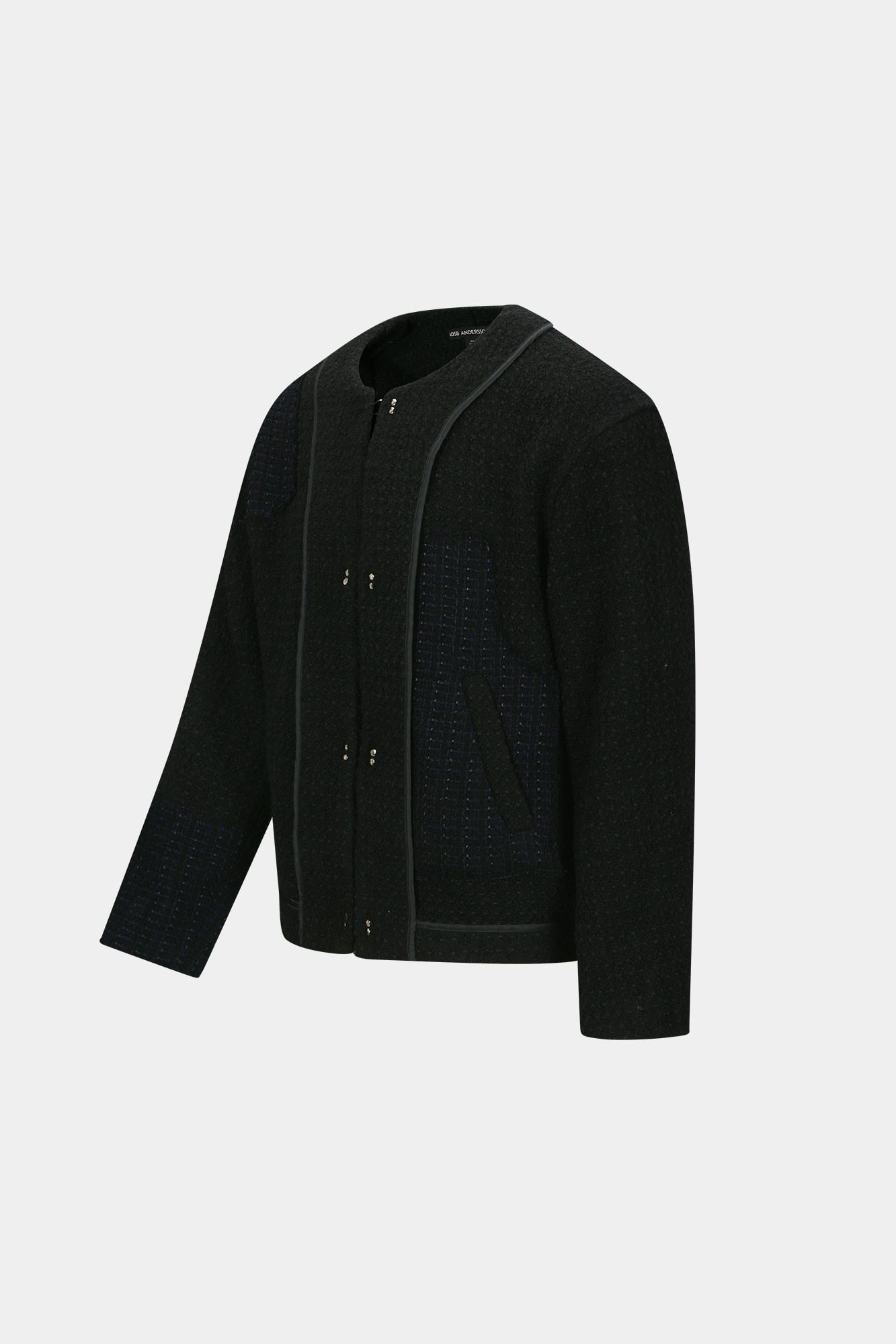 Andersson Bell - Unisex Inside Out Tweed Cardigan (Black) product image 9 | TRAB K-Fashion Australia