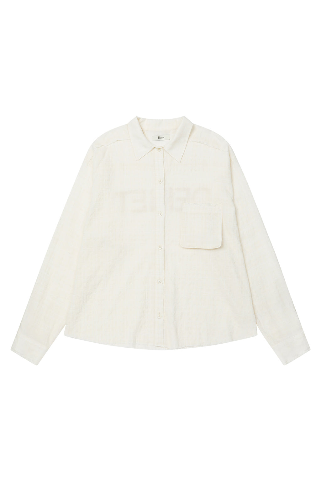 Deinet - Checked Sheersucker Shirt (Ivory) product image 10 | TRAB K-Fashion Australia