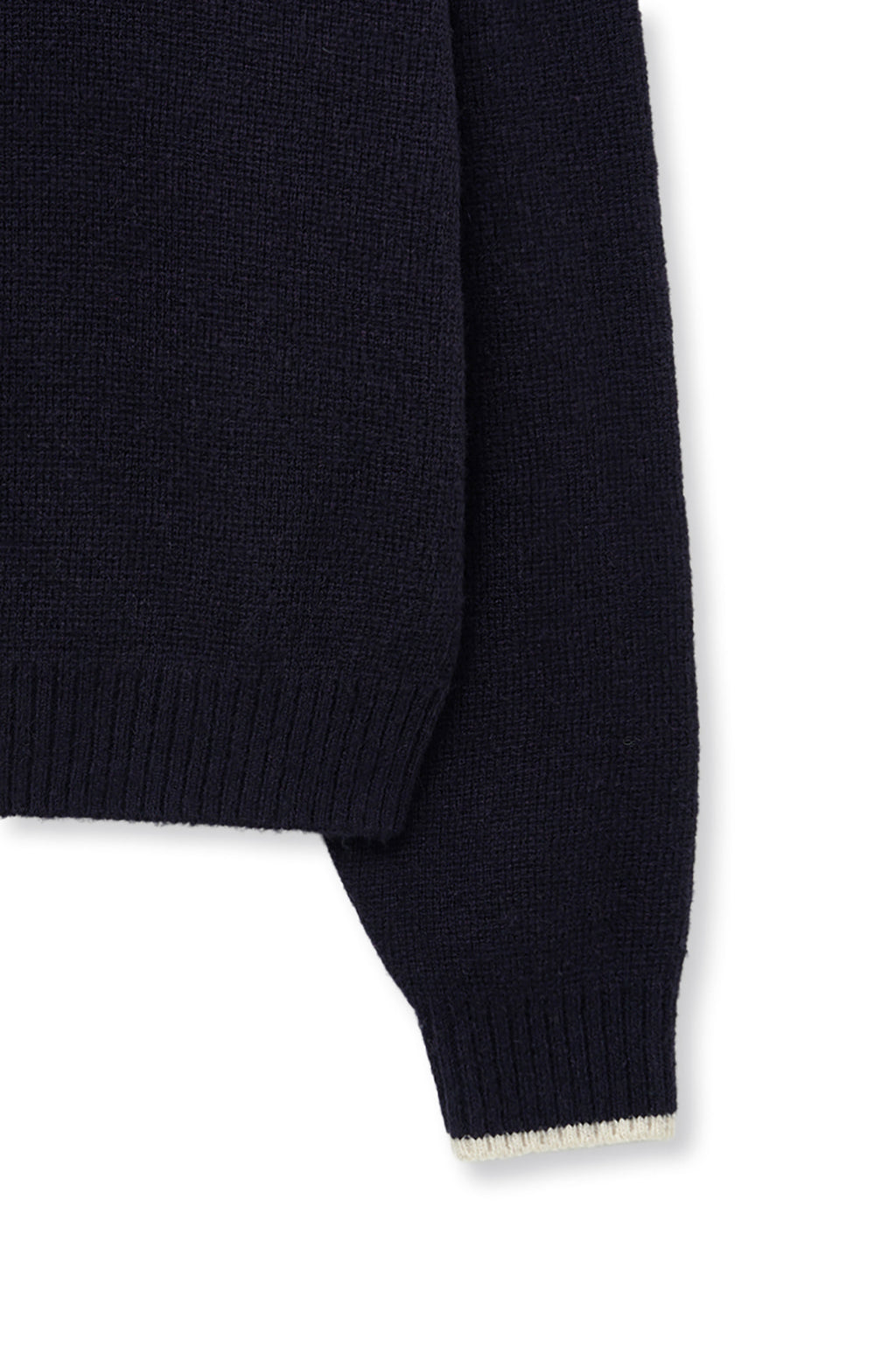 Matin Kim - Back Logo Collar Knit Top (Dark Navy) product image 5 | TRAB K-Fashion Australia