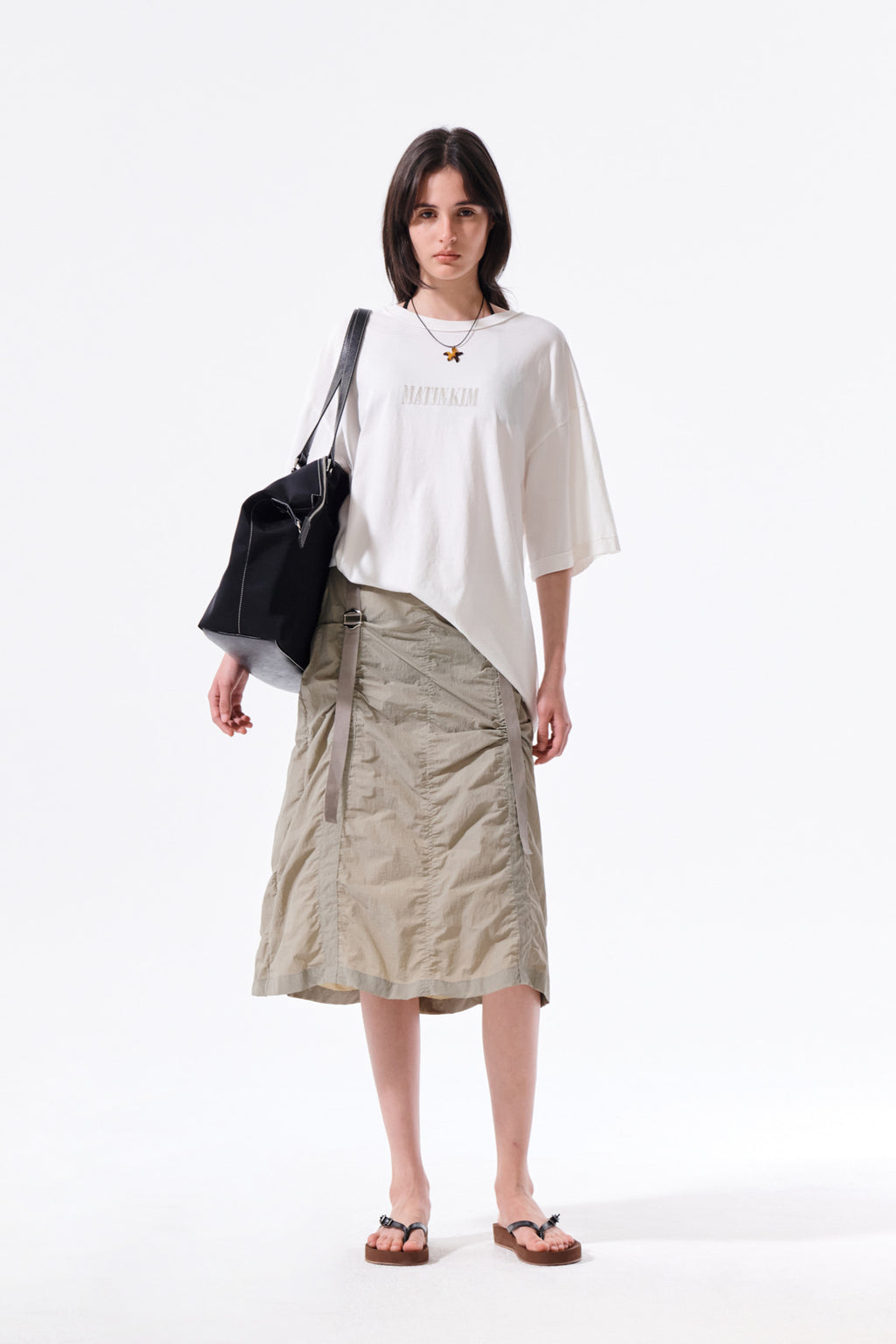 Matin Kim - Vintage Lettering Graffiti Top (White) product image 9 | TRAB K-Fashion Australia