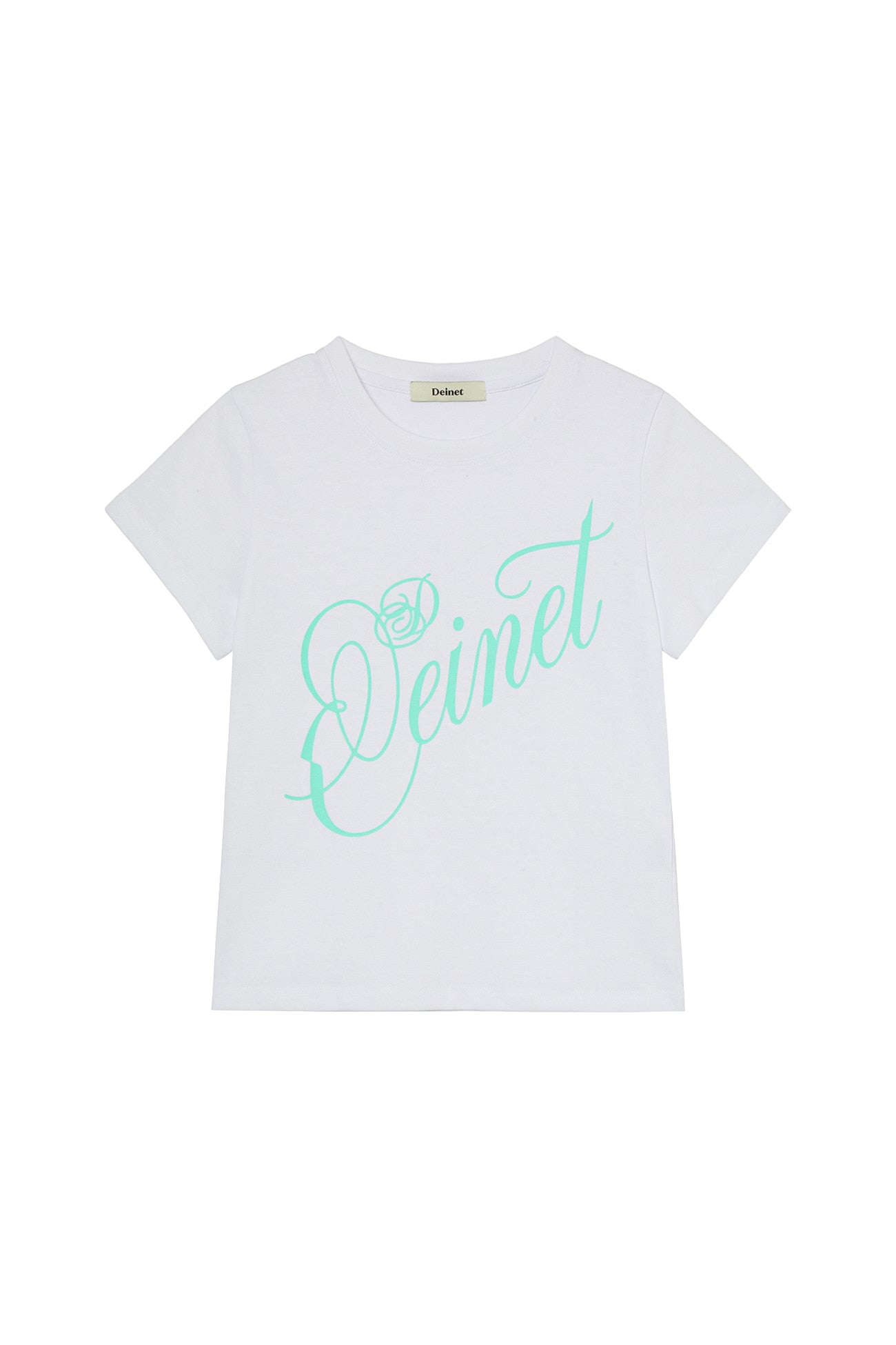 Deinet - Rose Typo Graphic T-Shirt (White) product image 1 | TRAB K-Fashion Australia