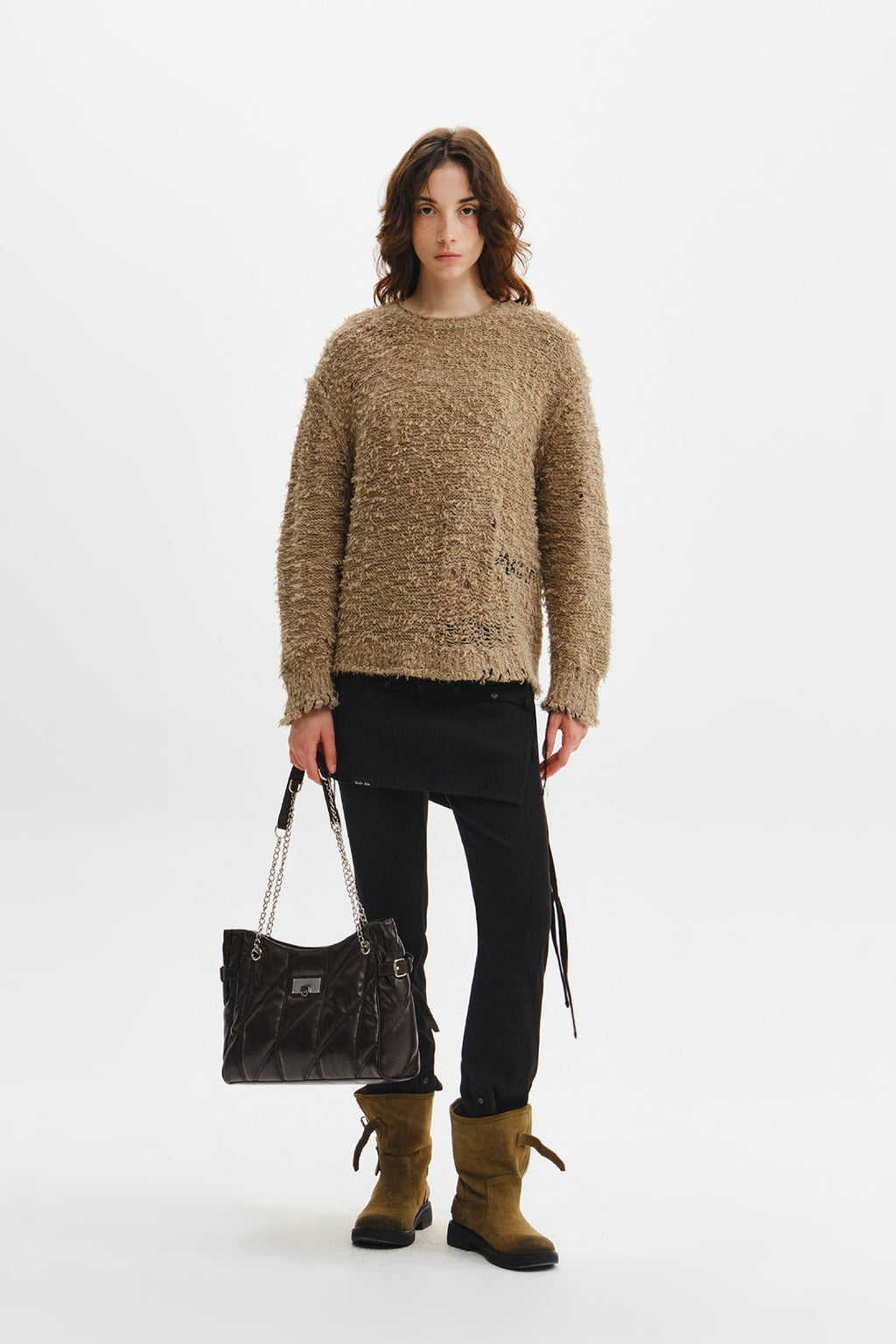 Matin Kim - Detachable Layer Jersey Pants (Black) product image 10 | TRAB K-Fashion Australia