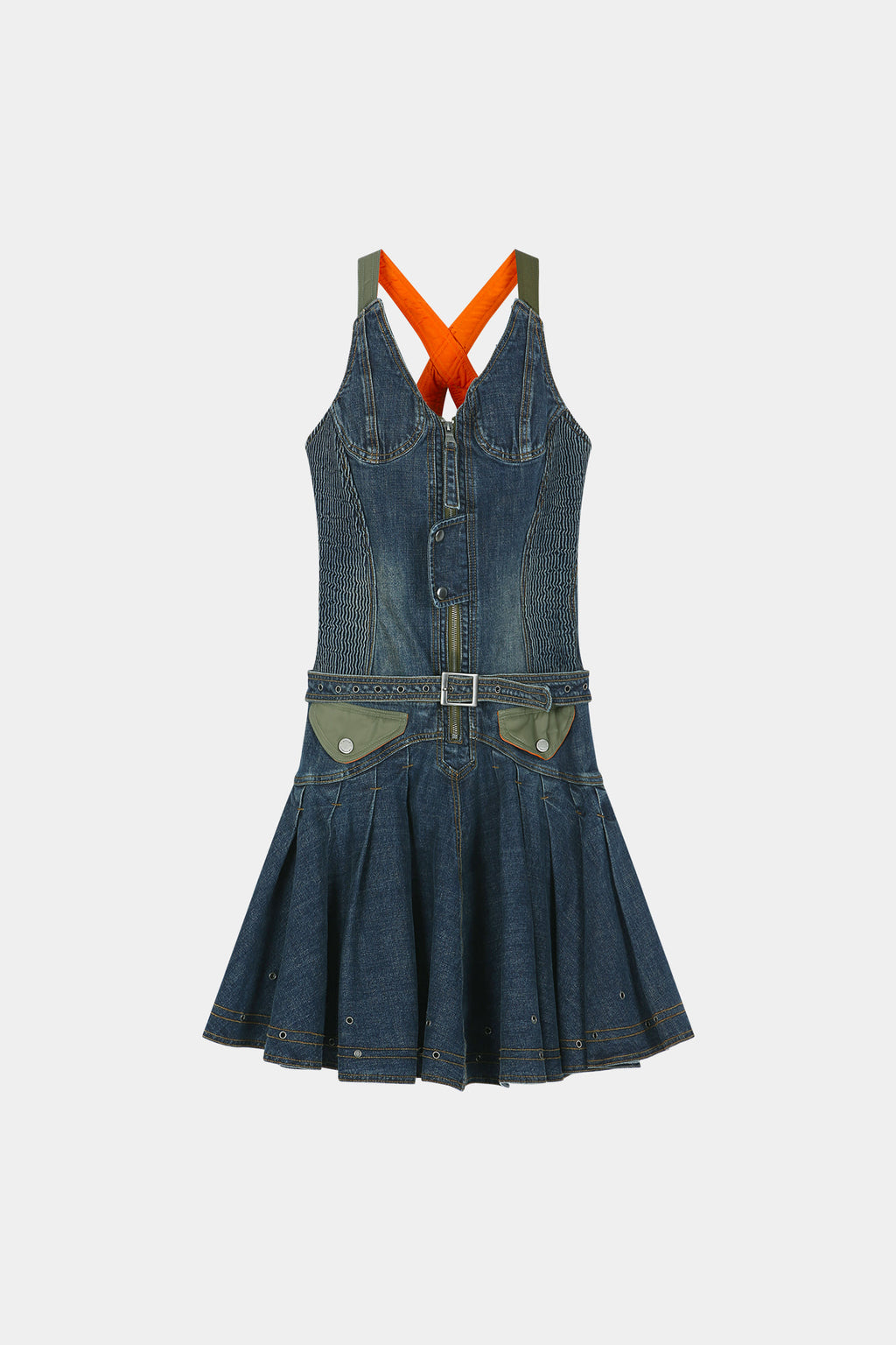 Andersson Bell - Military Ma-1 Harness Denim Dress (blue) (Blue) product image 11 | TRAB K-Fashion Australia