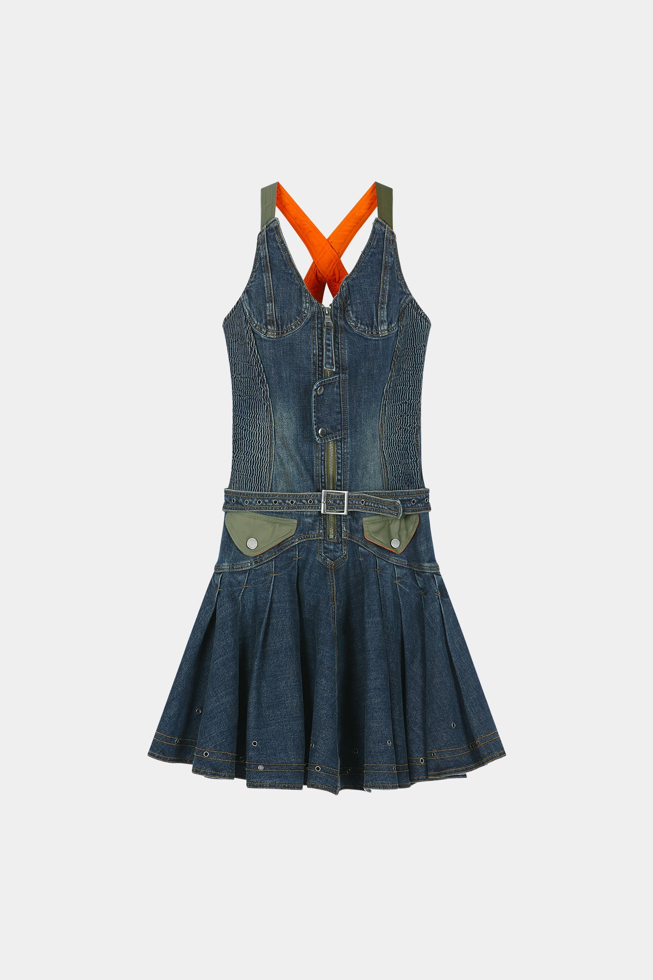 Andersson Bell - Military Ma-1 Harness Denim Dress (blue) (Blue) product image 11 | TRAB K-Fashion Australia