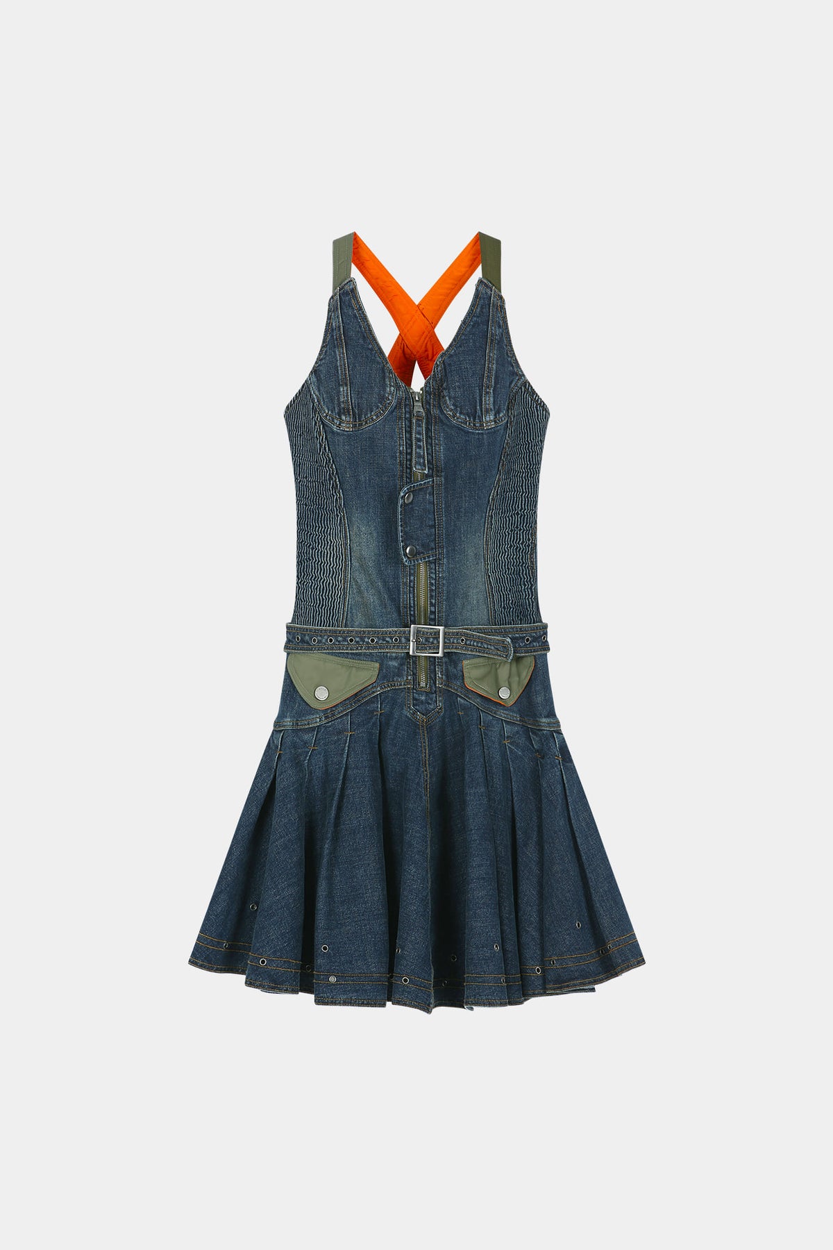Andersson Bell - Military Ma-1 Harness Denim Dress (Blue) product image 11 | TRAB K-Fashion Australia