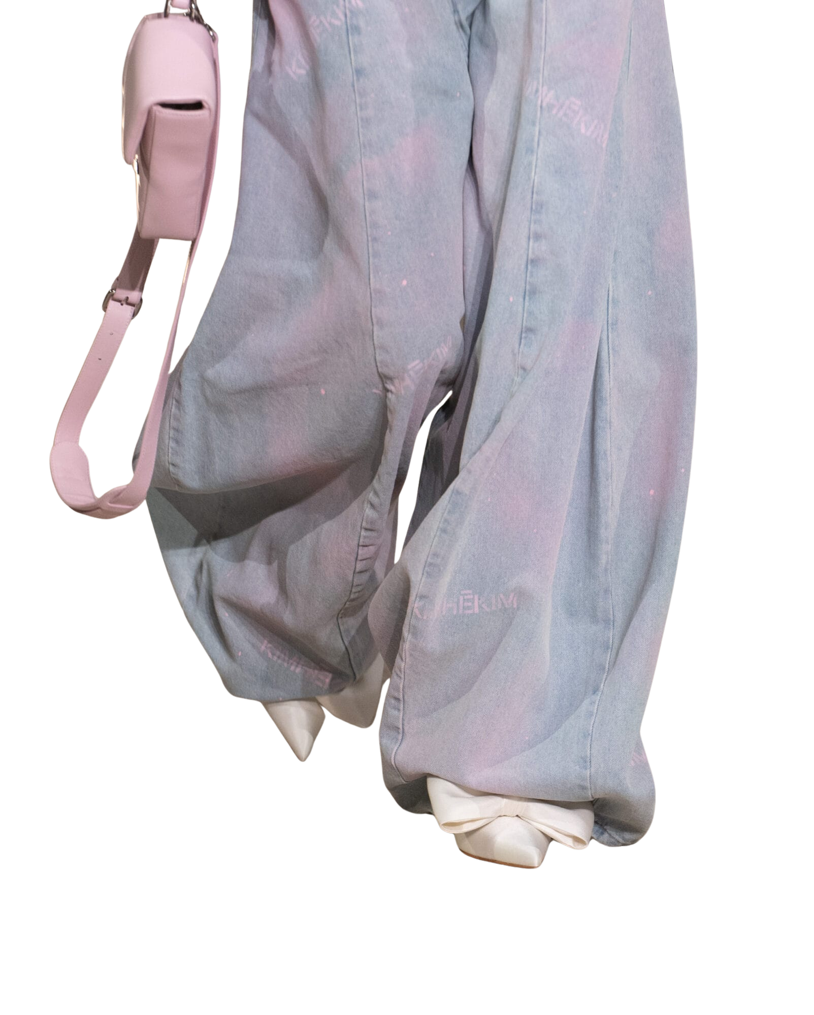 Kimhe Kim - Spray Dyed Balloon Fit Jeans (Sky Blue/Pink) product image 2 | TRAB K-Fashion Australia