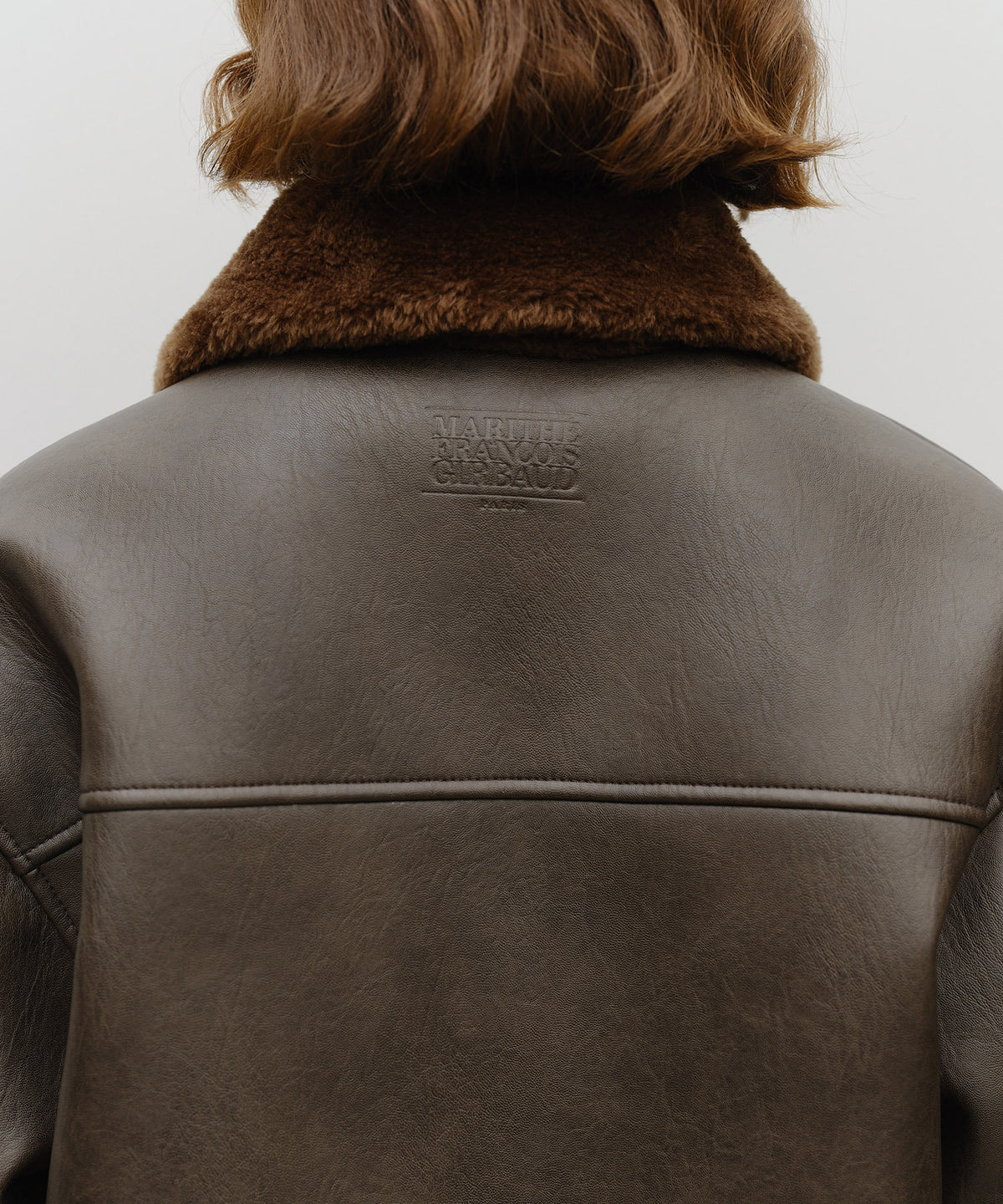 Marithe & Francois Girbaud - Faux Leather Over Fit Mustang Jacket (Brown) product image 3 | TRAB K-Fashion Australia