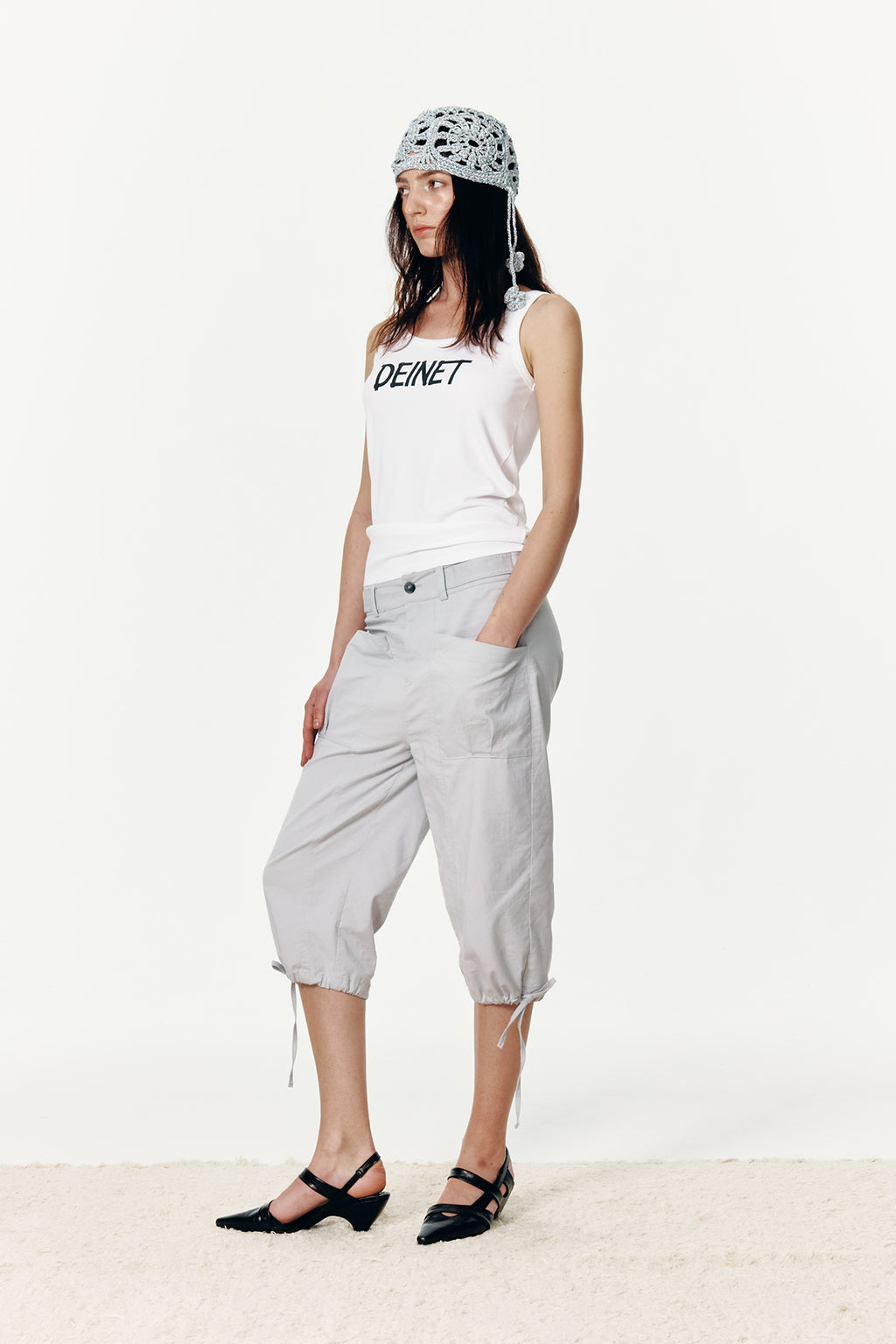 Deinet - Two Buckle Half Pants (Light Grey) product image 8 | TRAB K-Fashion Australia