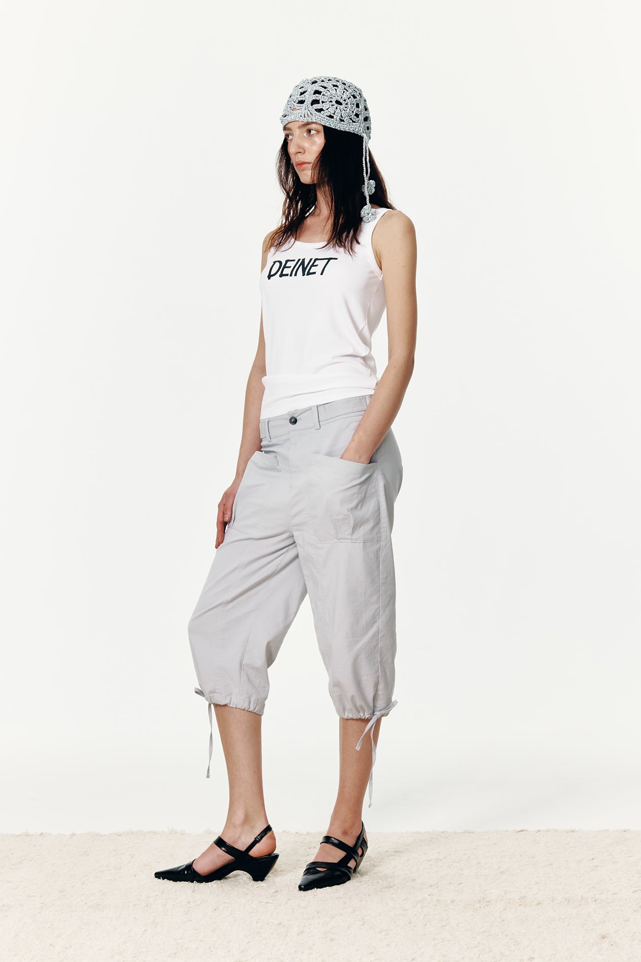 Deinet - Two Buckle Half Pants (Light Grey) product image 8 | TRAB K-Fashion Australia