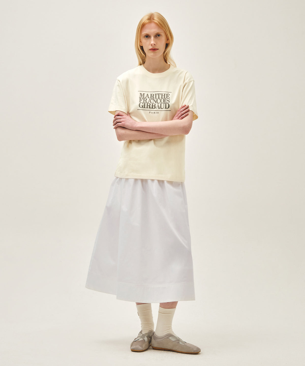 Marithe & Francois Girbaud - Classic Logo Tee (Cream) product image 5 | TRAB K-Fashion Australia