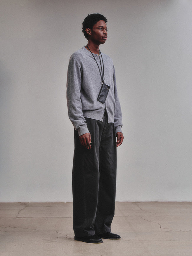Art if acts - Wholegarment Round Neck Cardigan (Steel Grey) product image 3 | TRAB K-Fashion Australia