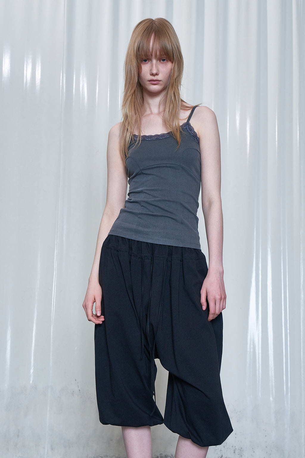 Deinet - Lace Curve Cami Top (Charcoal) product image 7 | TRAB K-Fashion Australia