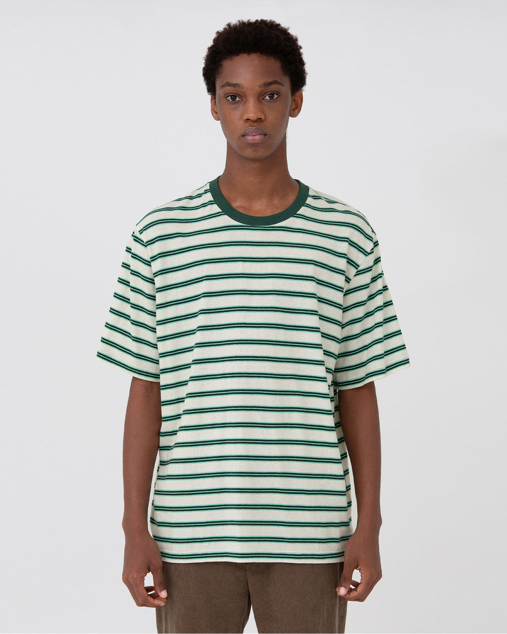 Brownyard - Essential Stripe T Shirt (Green) product image 1 | TRAB K-Fashion Australia