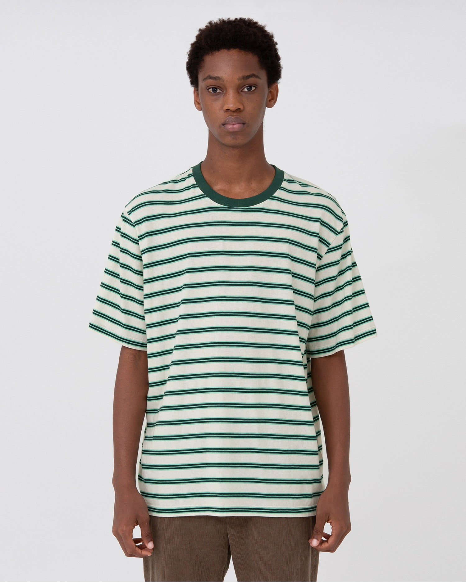Brownyard - Essential Stripe T Shirt (Green) product image 1 | TRAB K-Fashion Australia