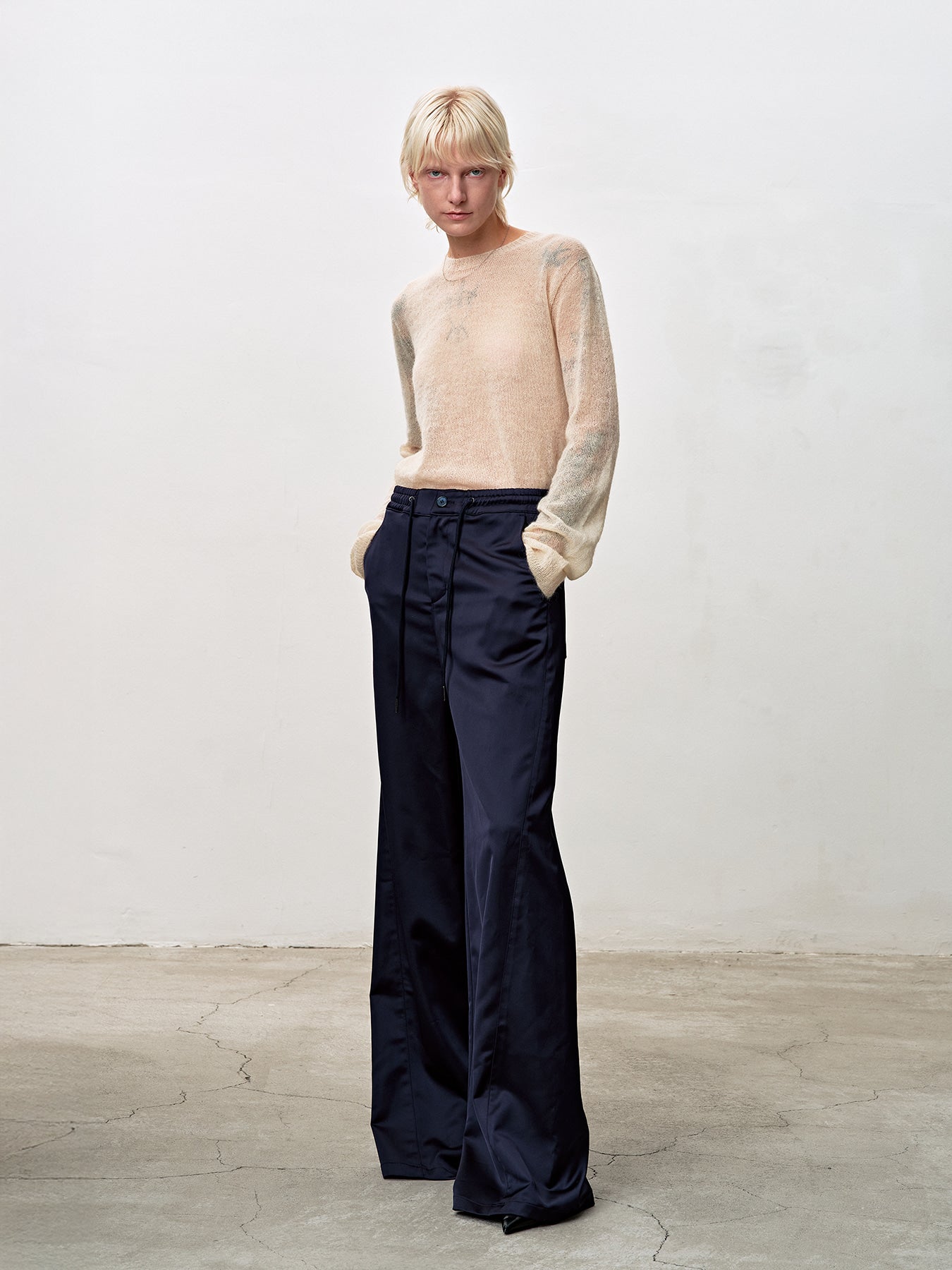Tonywack - Silky Banding Lounge Pants (Navy) product image 3 | TRAB K-Fashion Australia