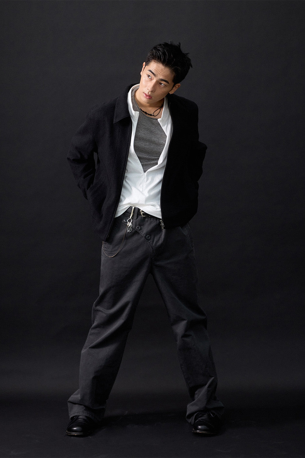 Hatchingroom - Drizzler Jacket Gauze Wool (Black) product image 15 | TRAB K-Fashion Australia