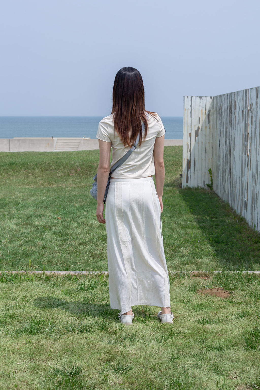 Matin Kim - Slit Button Point Crop Top (Ivory) product image 11 | TRAB K-Fashion Australia