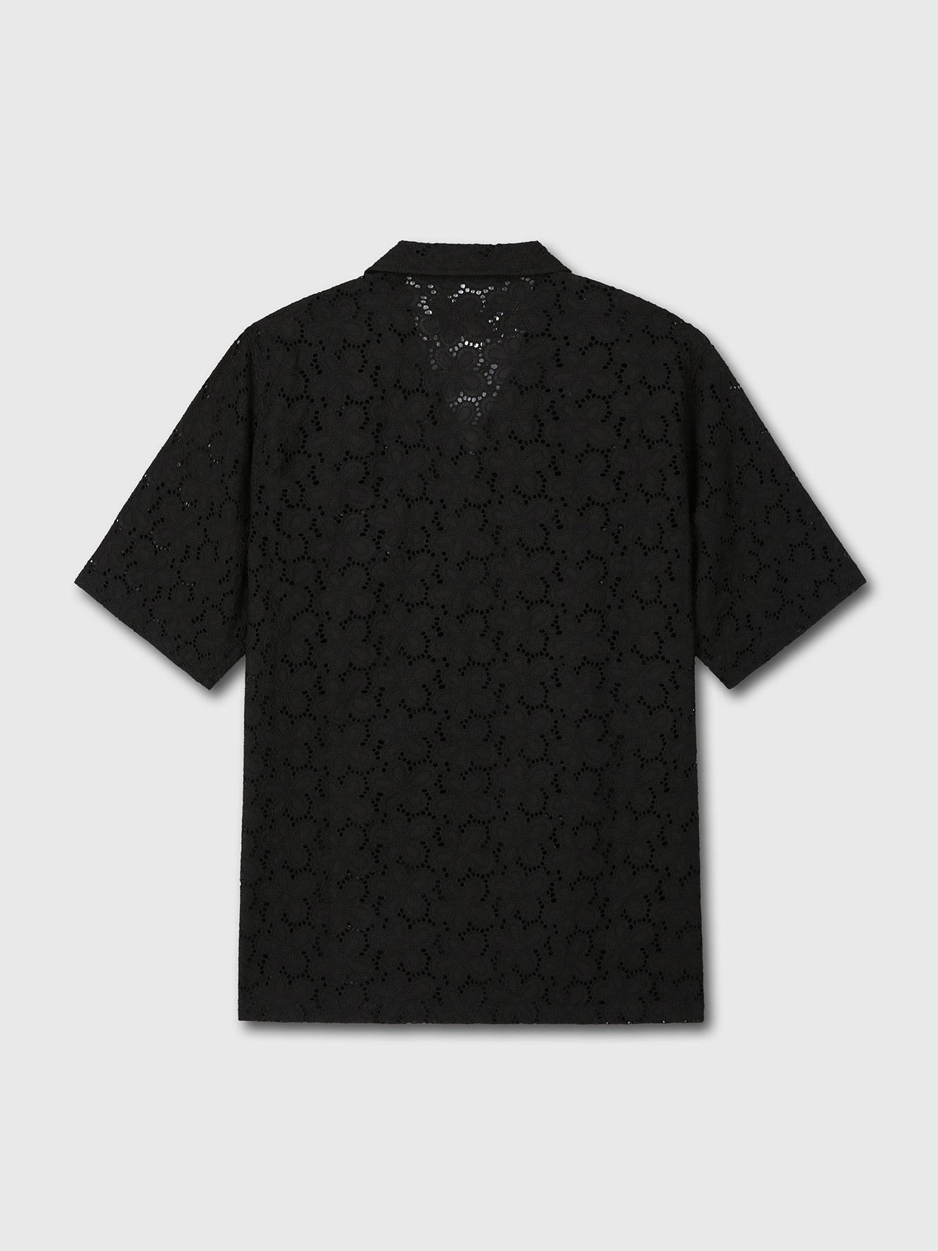 Tonywack - Crocheted Cotton Lace Shirt (Black) product image 8 | TRAB K-Fashion Australia