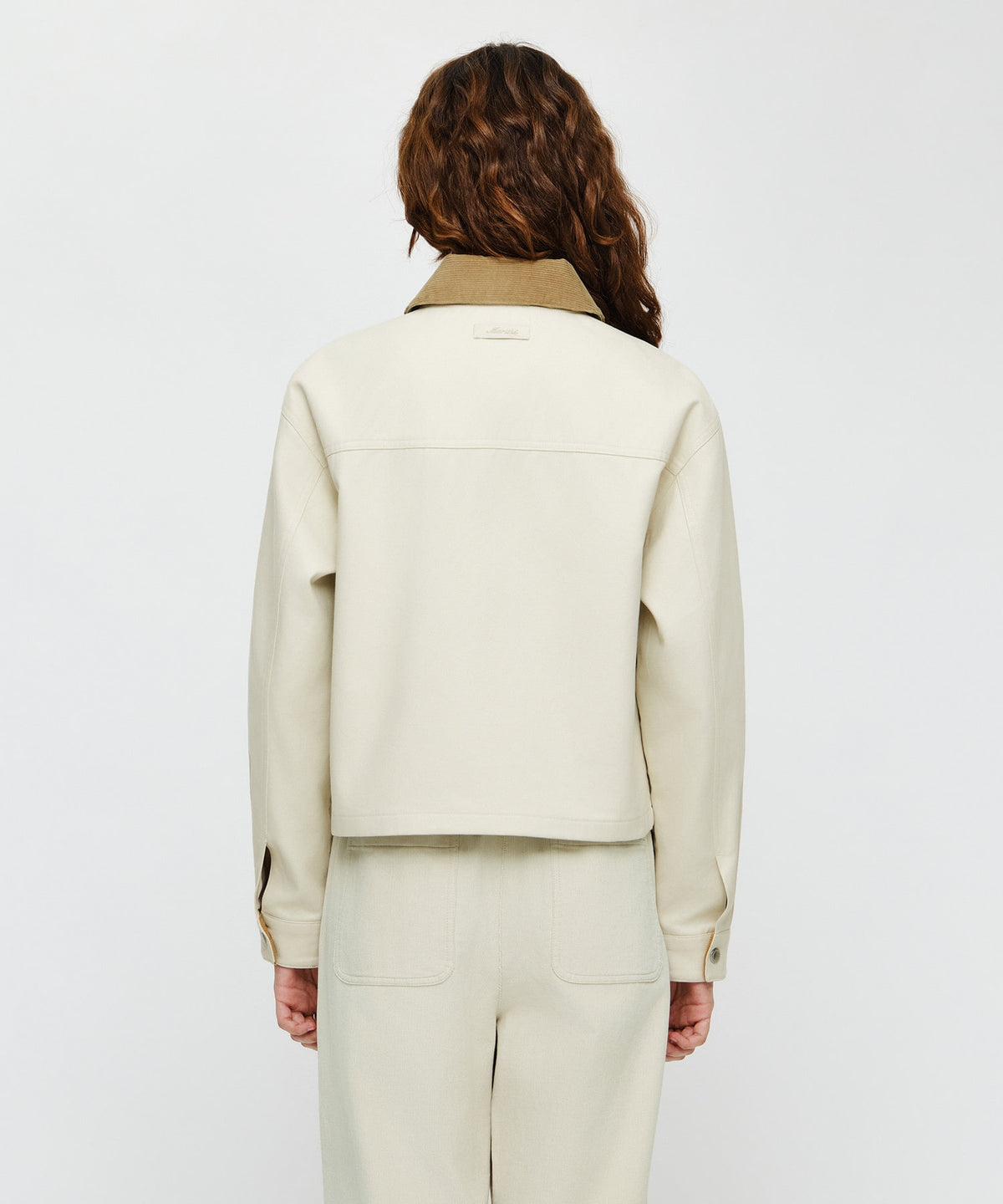Marithe & Francois Girbaud - Cotton Crop Work Jacket (Cream) product image 3 | TRAB K-Fashion Australia