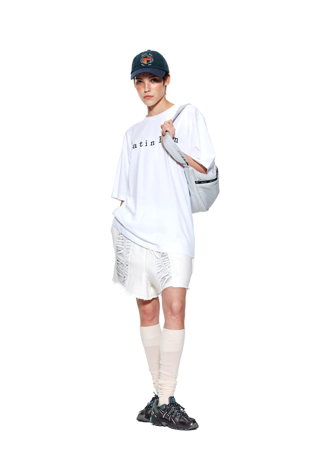 Matin Kim - Matin Embroidery Logo Top (White) product image 9 | TRAB K-Fashion Australia