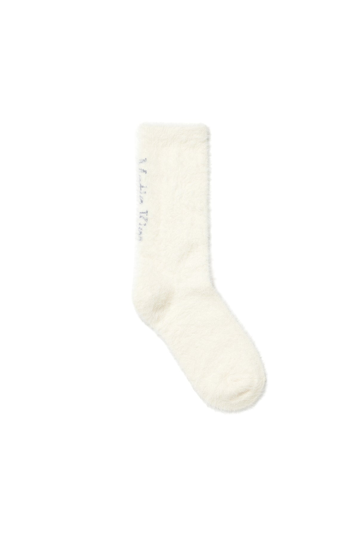 Matin Kim - Hairy Fur Crew Socks (Ivory) product image 4 | TRAB K-Fashion Australia