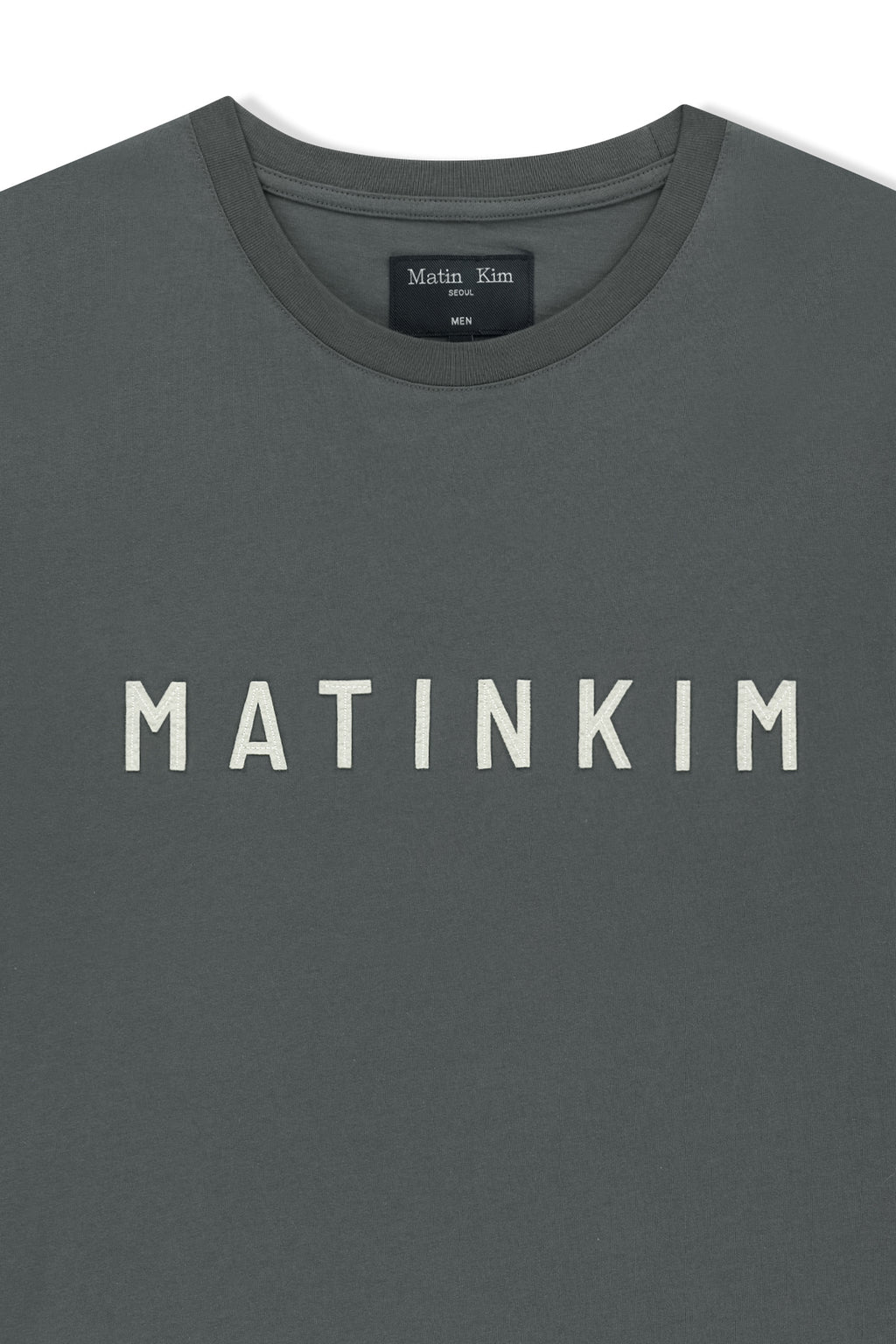 Matin Kim - Applique Felt Logo Top (Charcoal) product image 3 | TRAB K-Fashion Australia