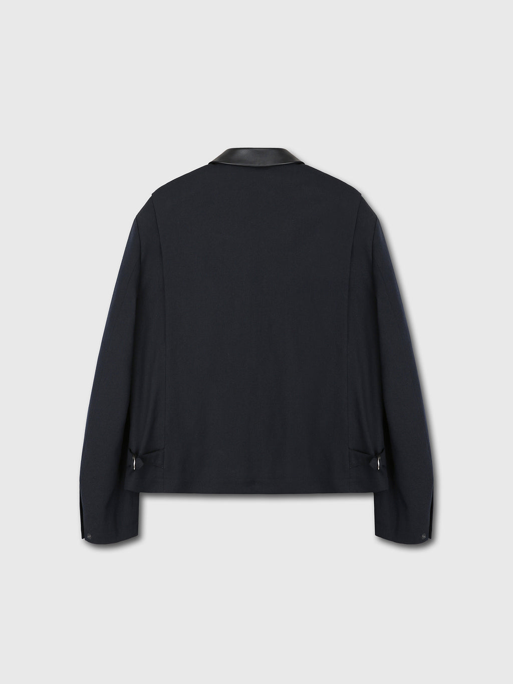 Tonywack - Leather Trim Wool Cotton Blouson (Navy) product image 9 | TRAB K-Fashion Australia