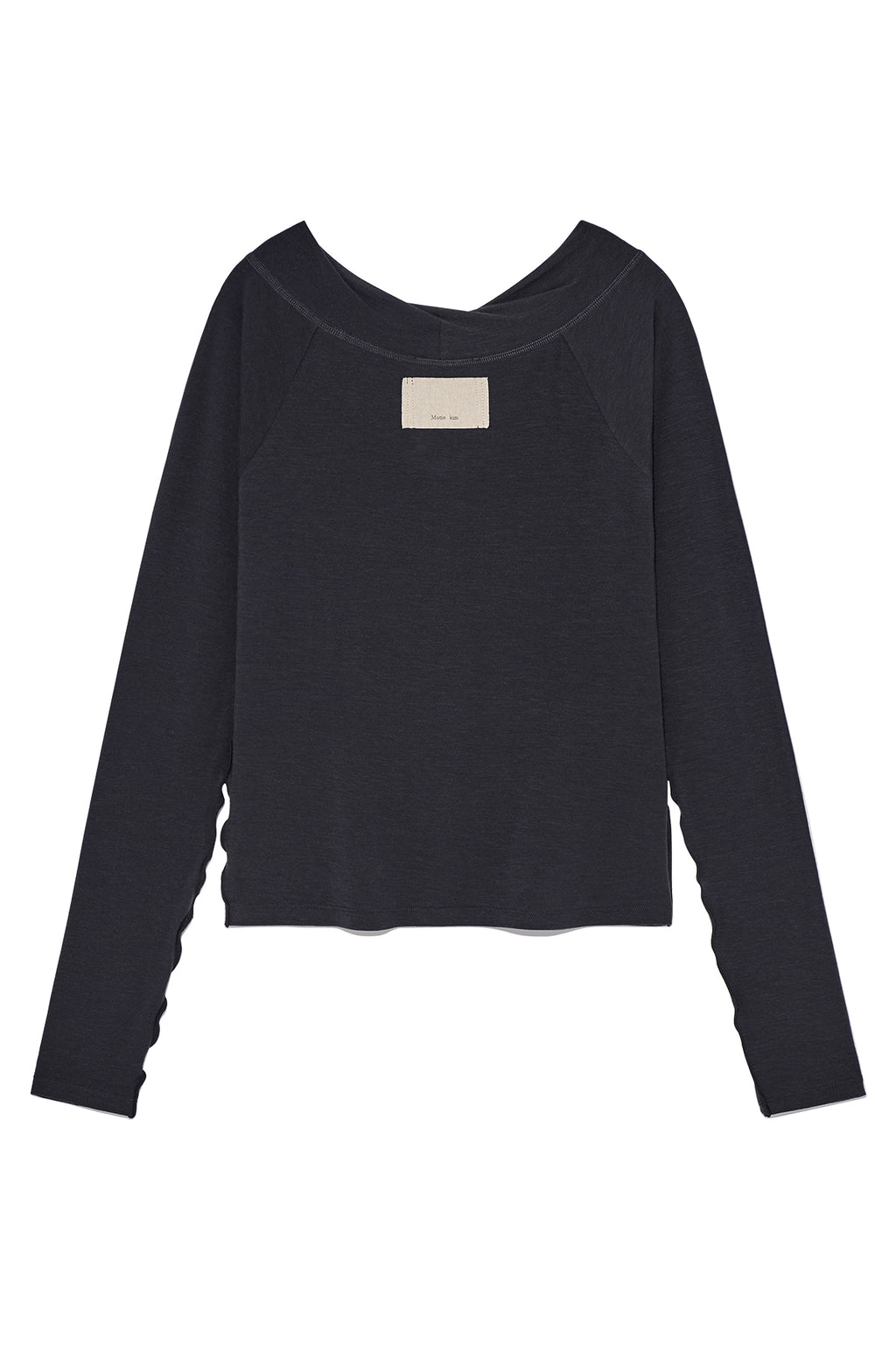 Matin Kim - Wide Neck Raglan Long Sleeve (Charcoal) product image 2 | TRAB K-Fashion Australia